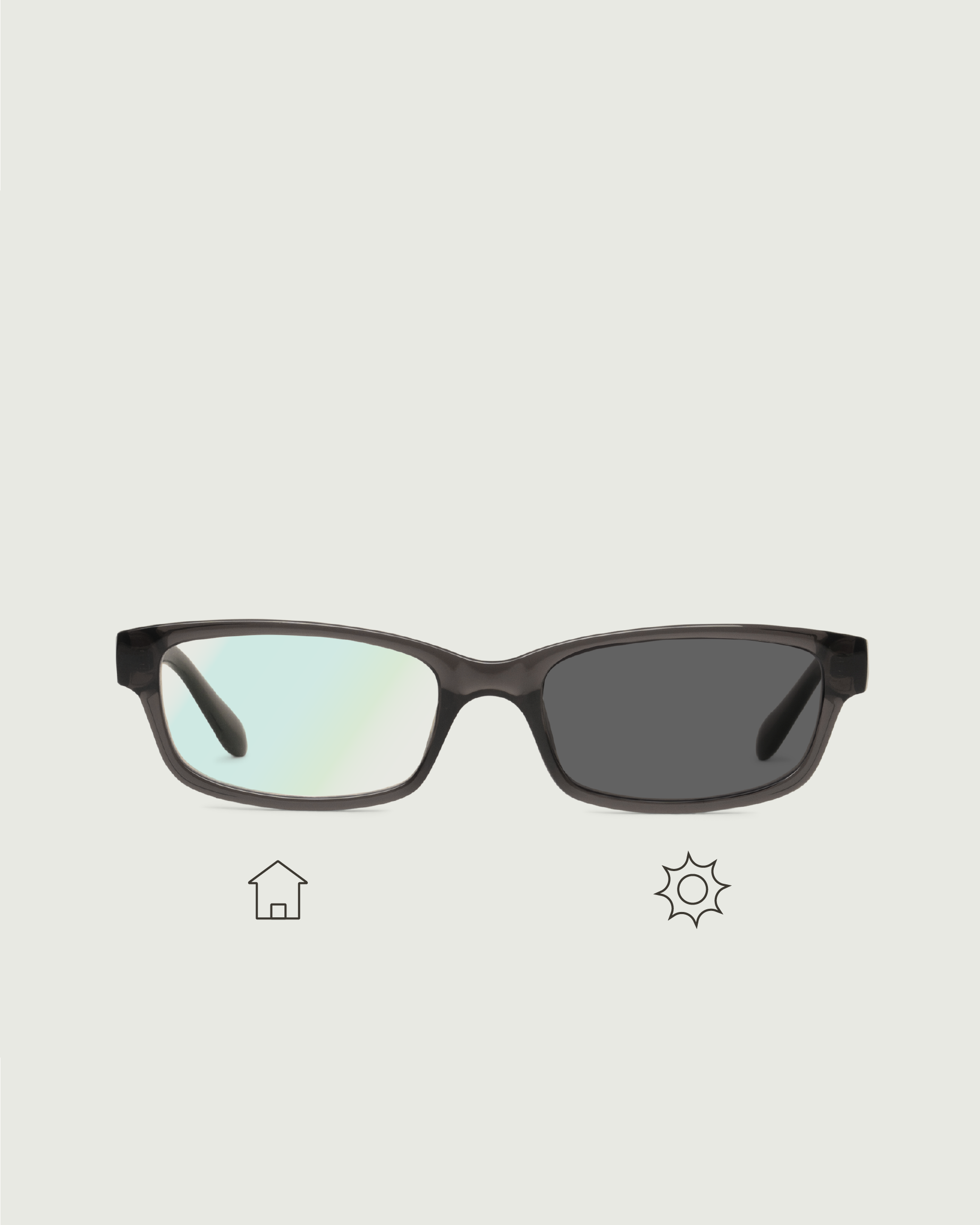 Storm Adaptive::Han Eyeglasses rectangle Black recycled polyester front 