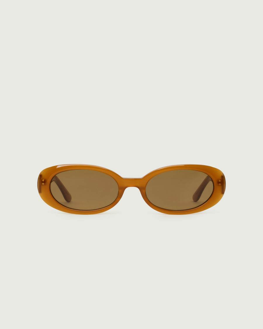 Devon  Sunglasses round yellow acetate front