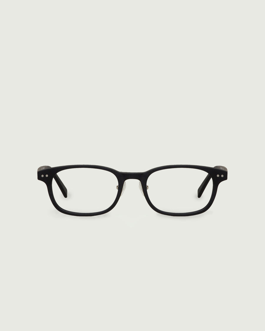 Ernest Eyeglasses rectangle black acetate front