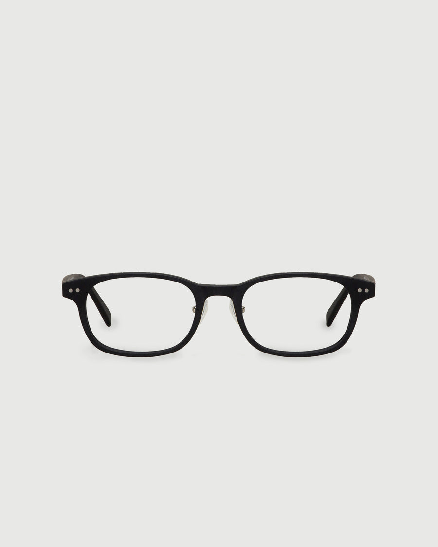 Ernest Eyeglasses rectangle black acetate front