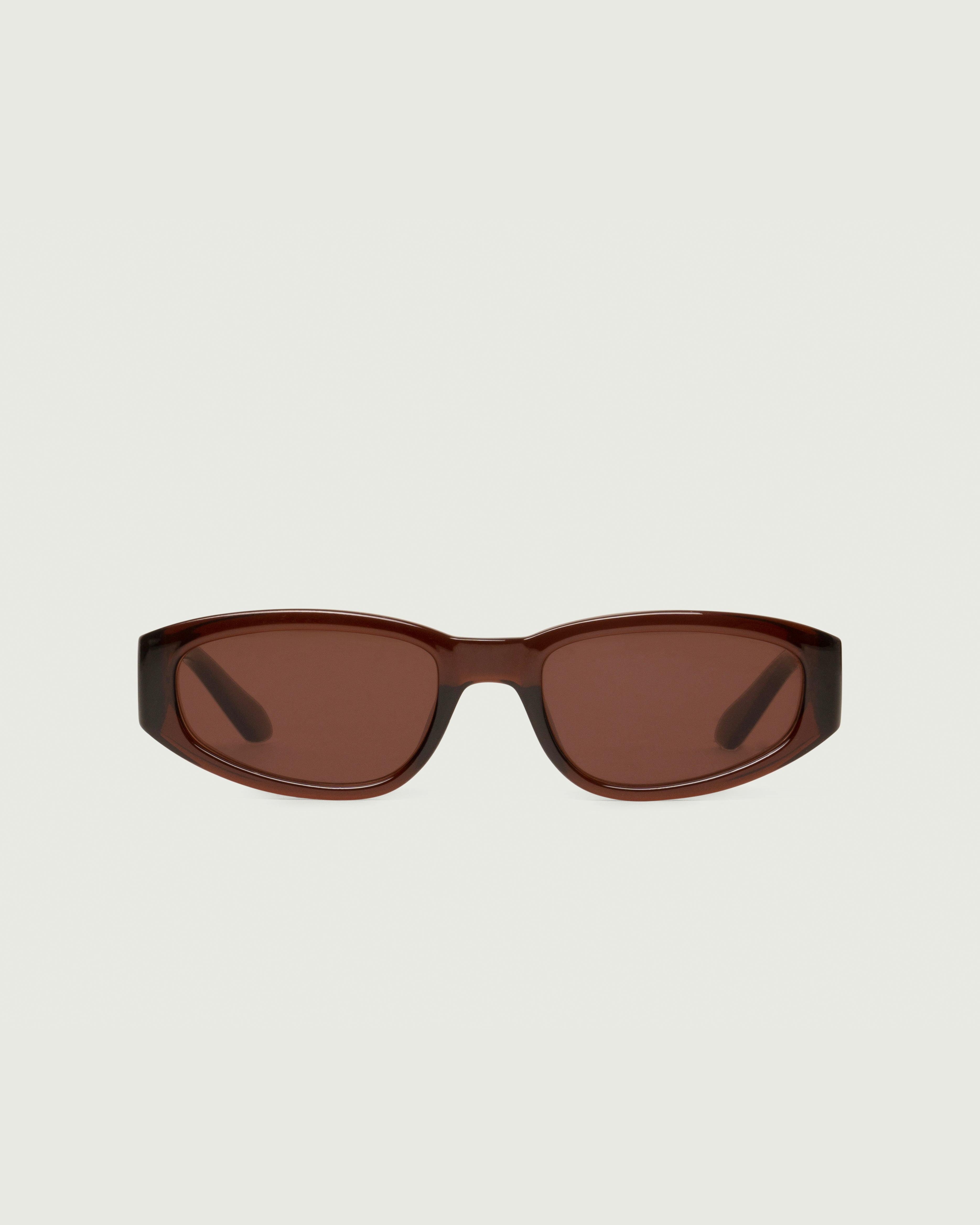 Espresso::June Sunglasses cateye Brown recycled polyester front