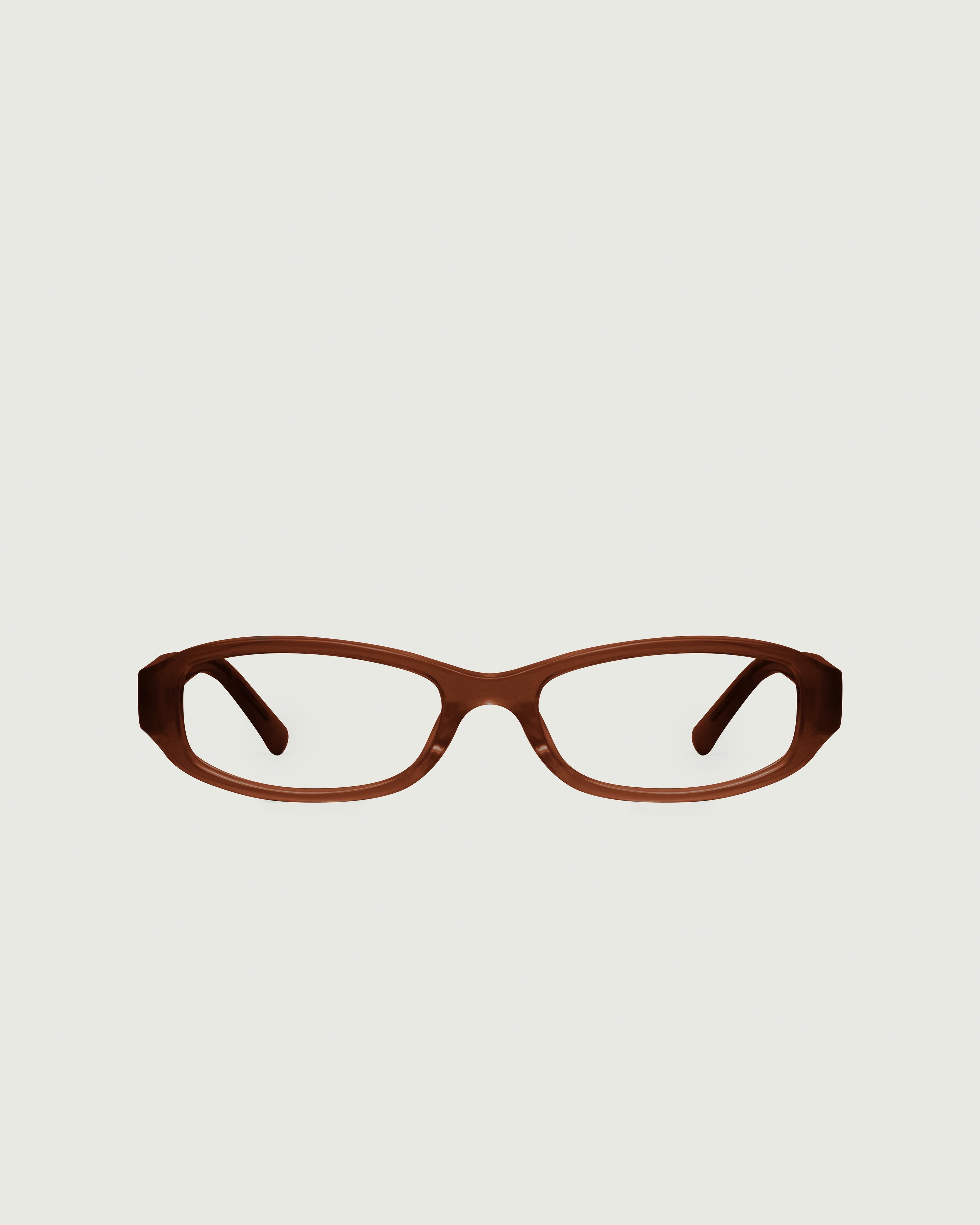 Espresso::Lucy Eyeglasses rectangle brown acetate front