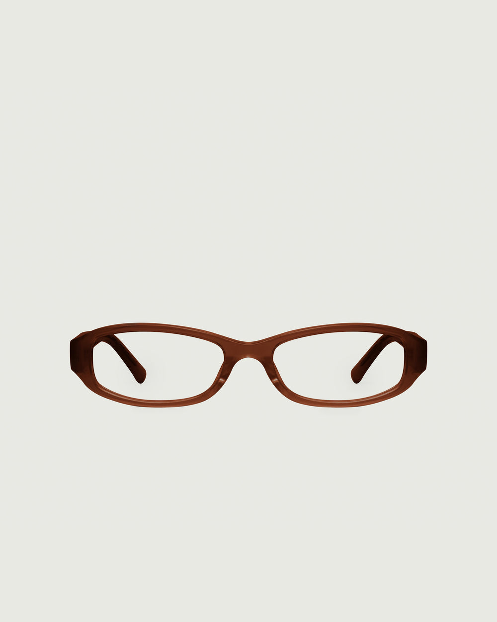 Espresso::Lucy Eyeglasses rectangle brown acetate front