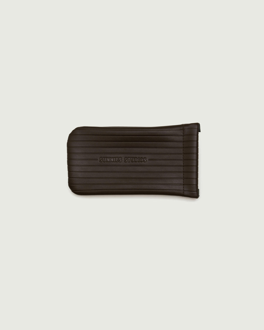 Ribbed Sac Eyewear case brown  front
