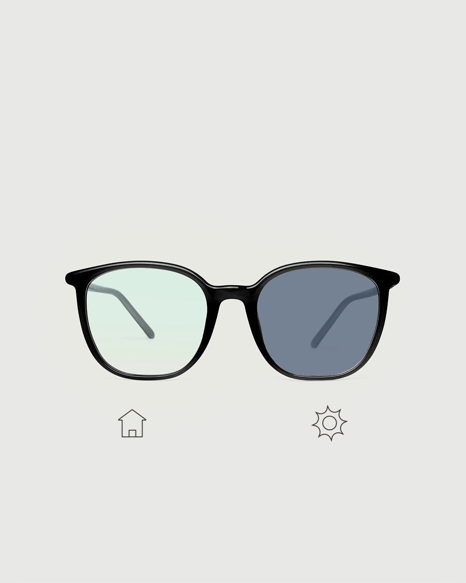 Robin Adaptive::Gatsby Eyeglasses rectangle black recycled polyester front