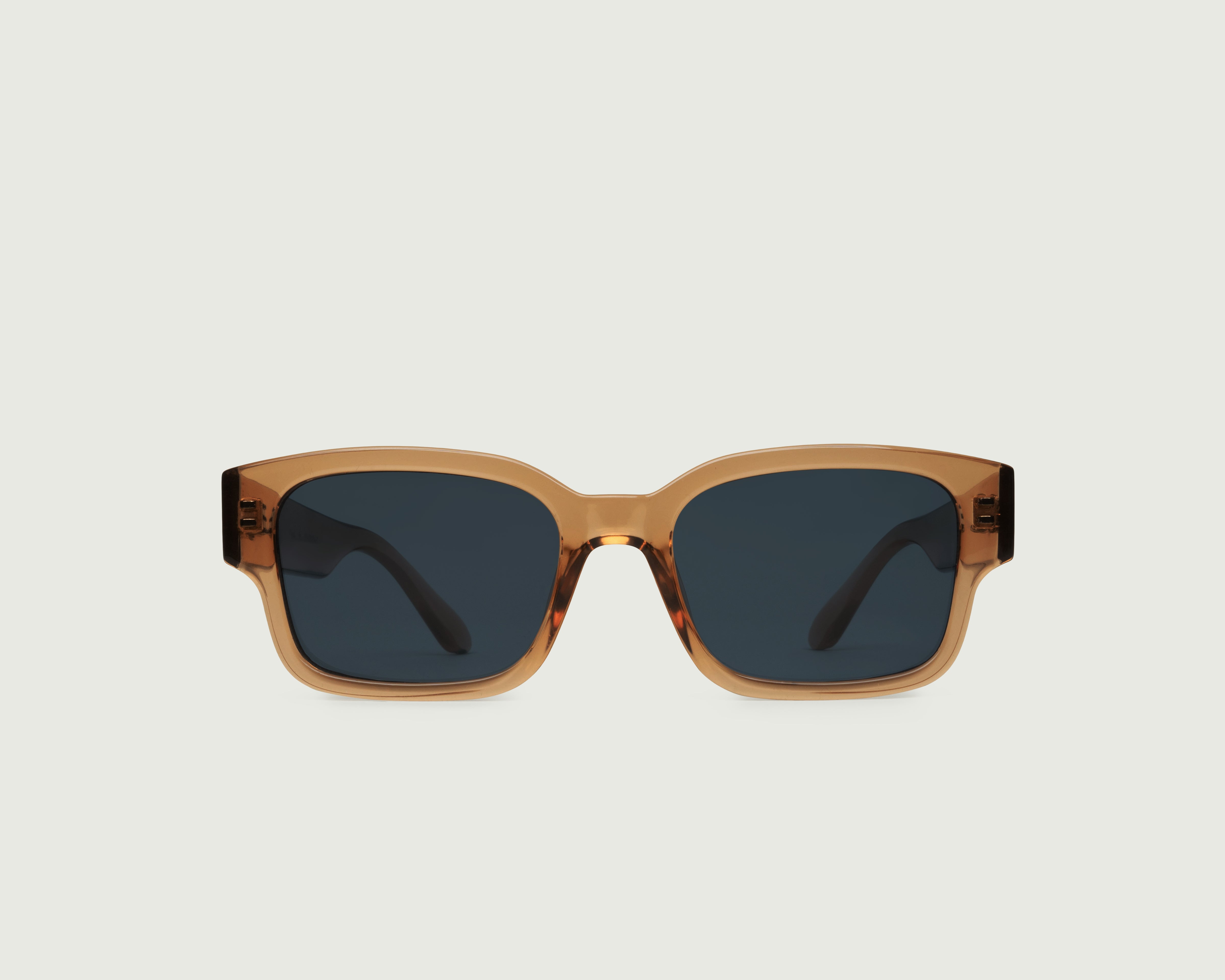 Ginger ::Cal Sunglasses rectangle black recycled polyester front