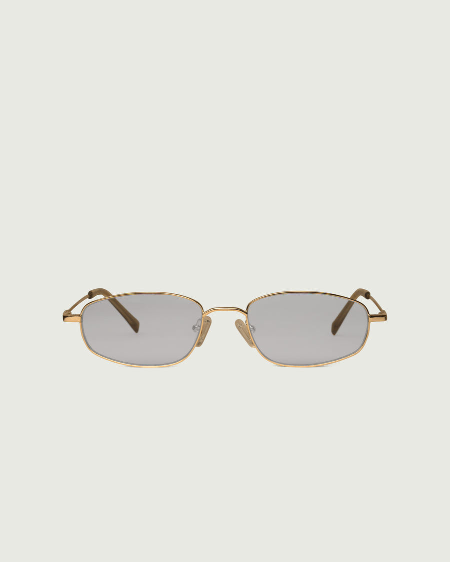 Ryder Sunglasses rectangle Gold metal front