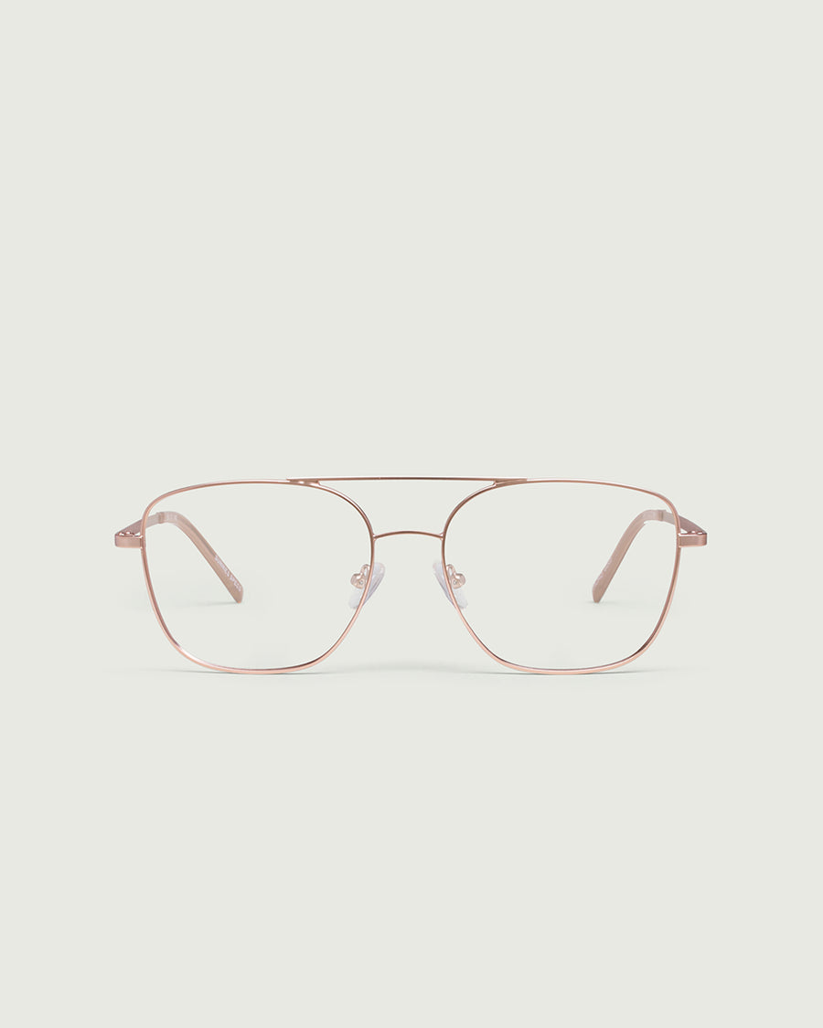 Bruno Eyeglasses pilot gold metal front