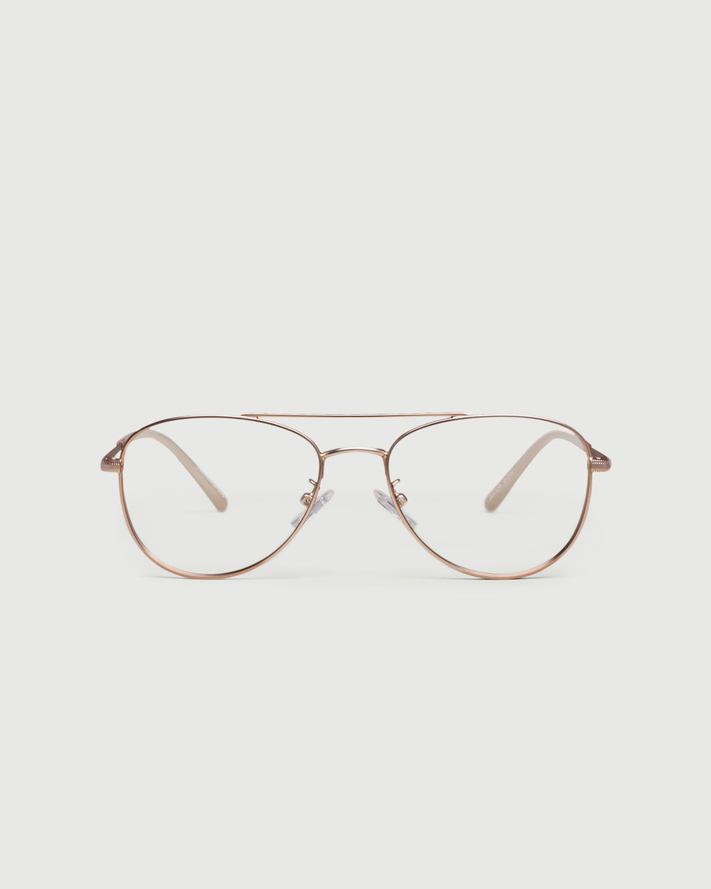 Gold::Julius Eyeglasses pilot gold metal front