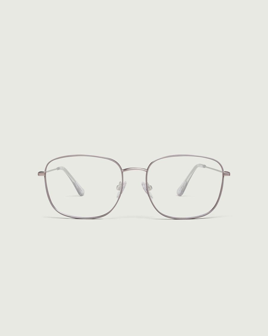 Henri Eyeglasses square gray metal front