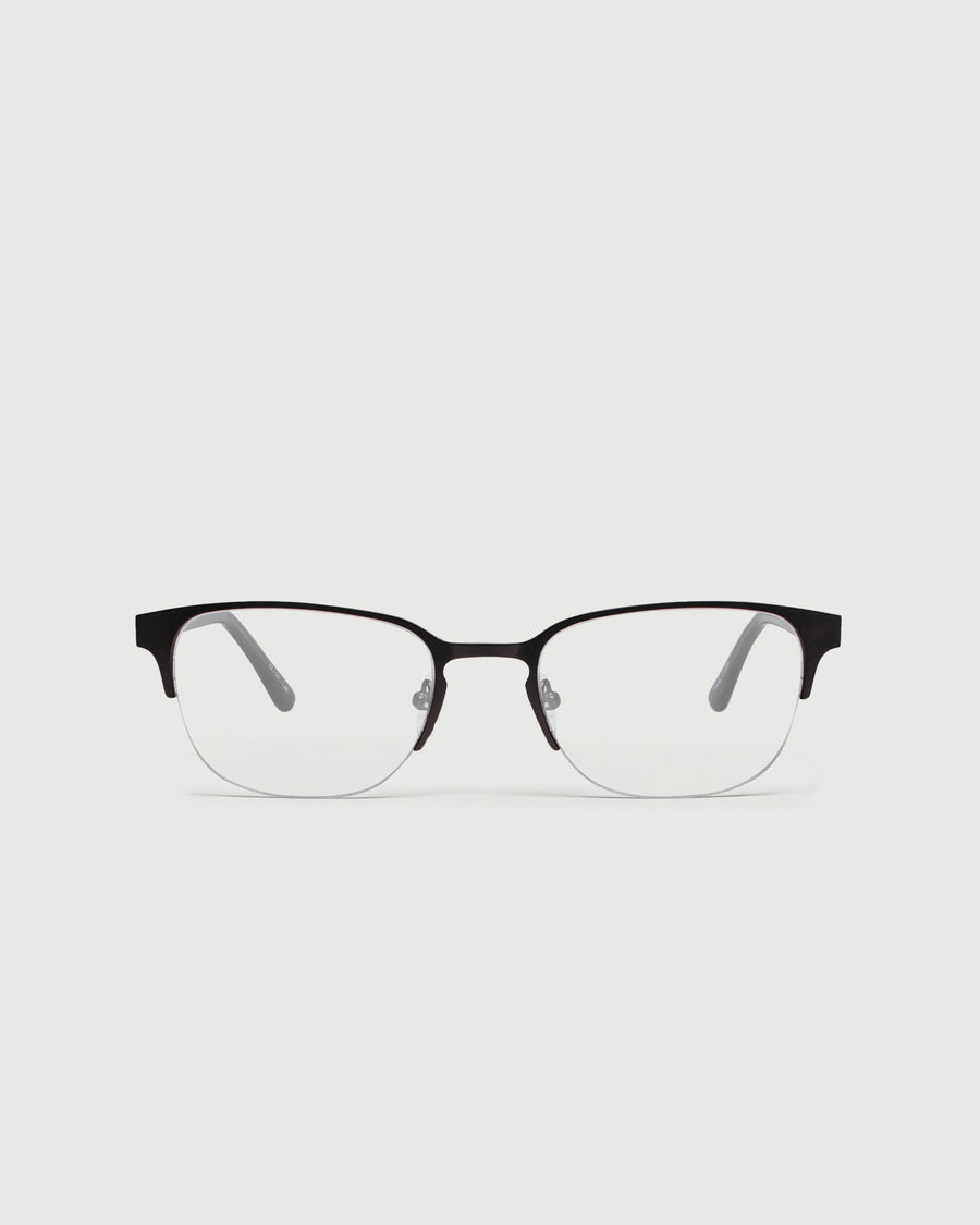 Alber Eyeglasses browline gray metal front