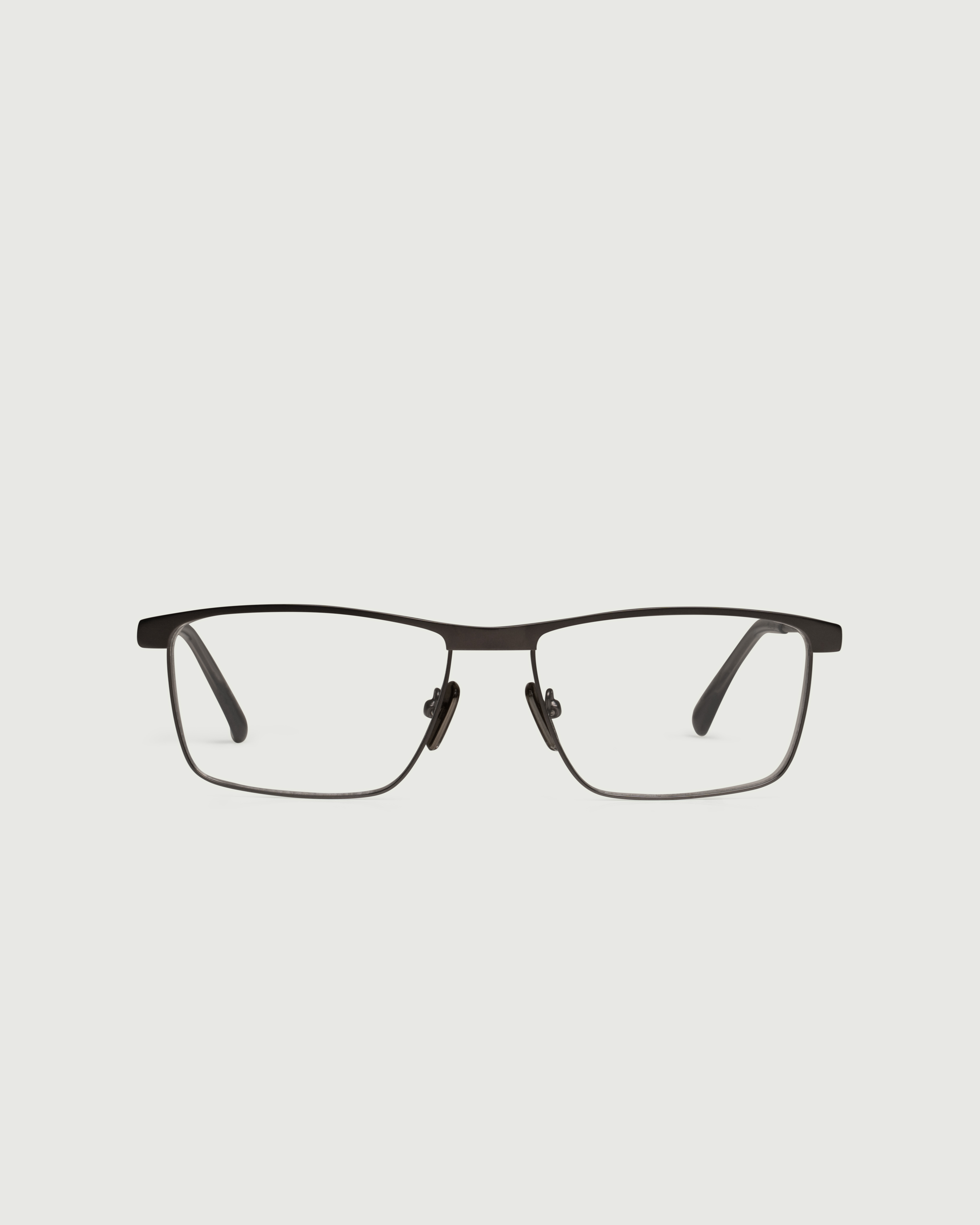 Gunmetal::Elliot Eyeglasses Rectangle Gray metal front
