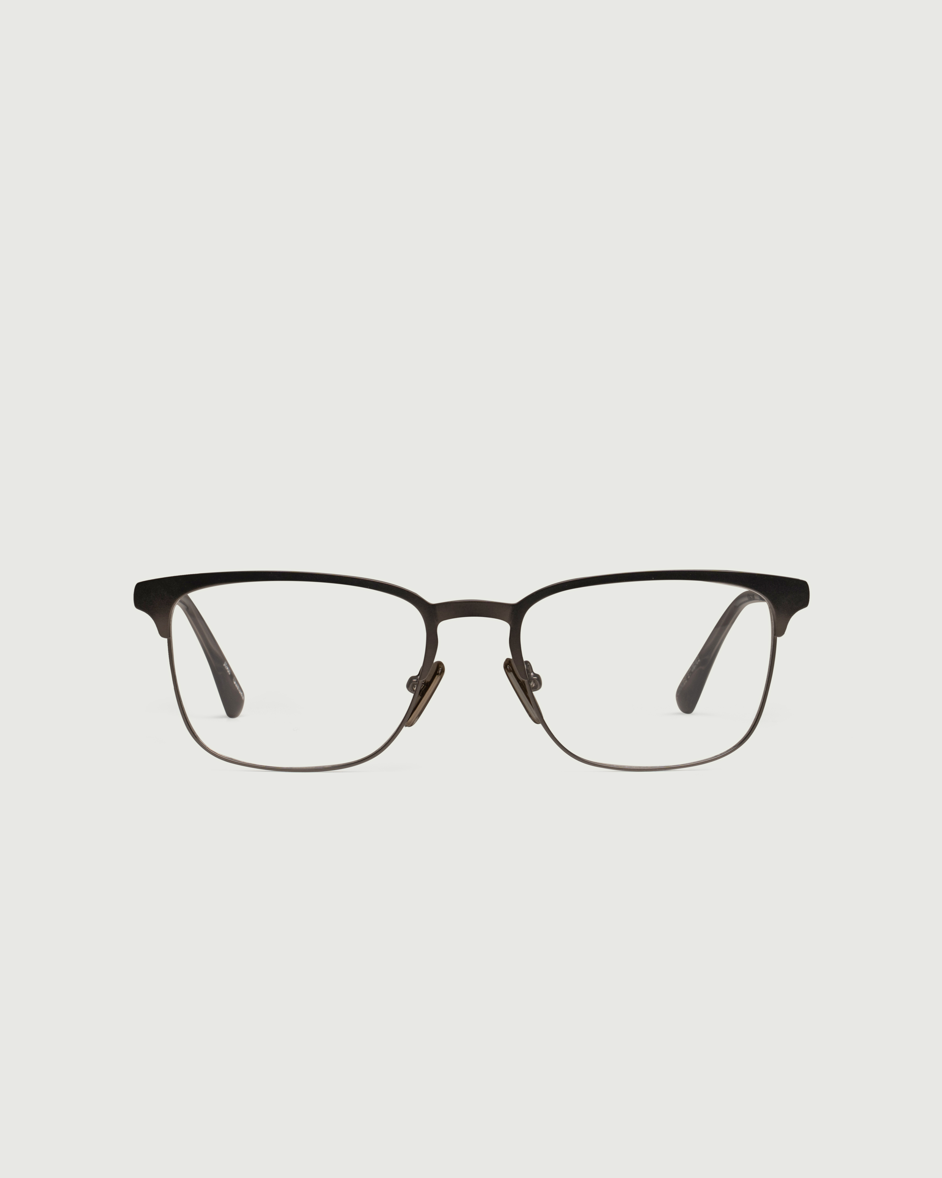 Gunmetal::Ross Eyeglasses Square Gray metal front