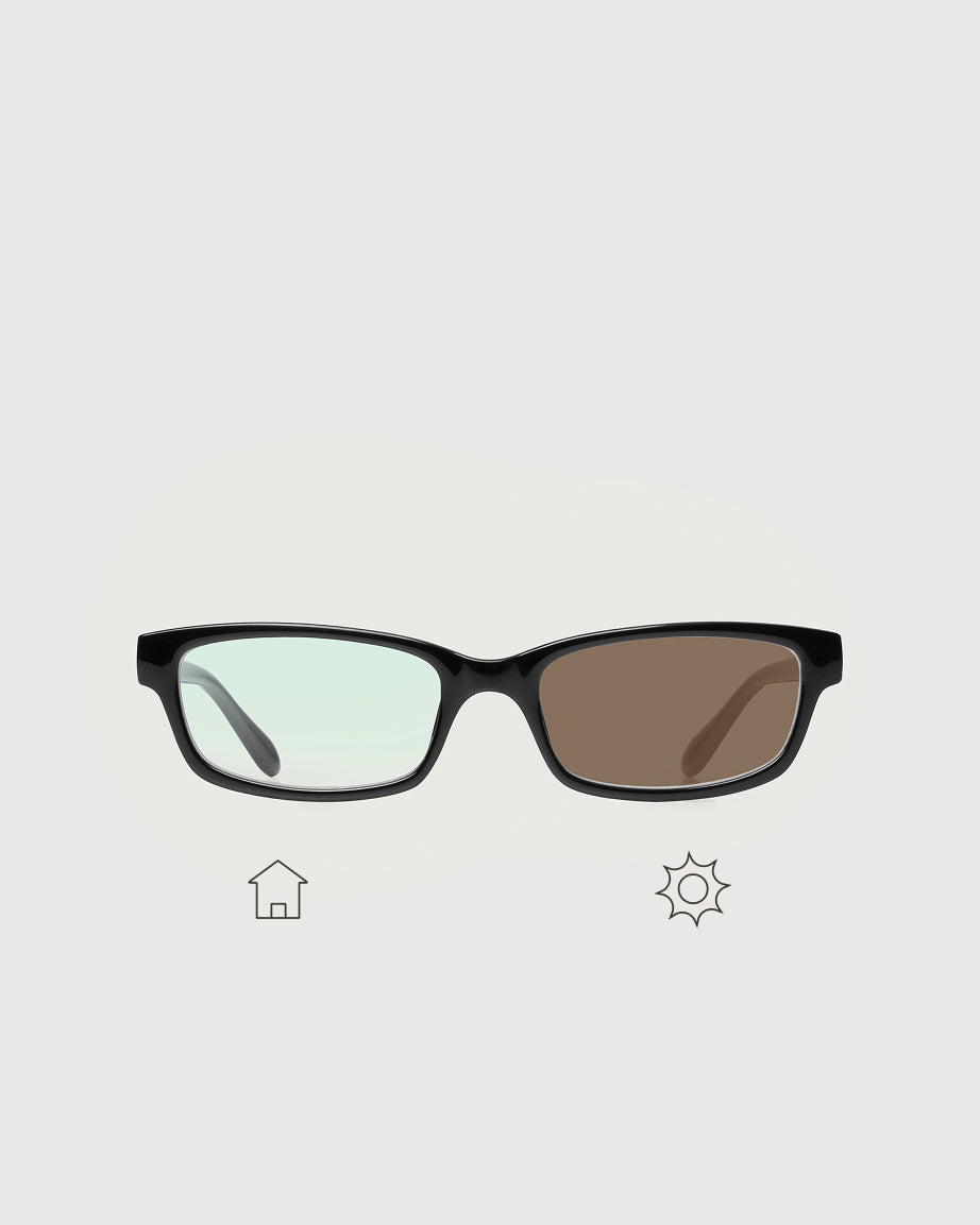 Ink Portobello Adaptive::Han Eyeglasses square black recycled polyester front
