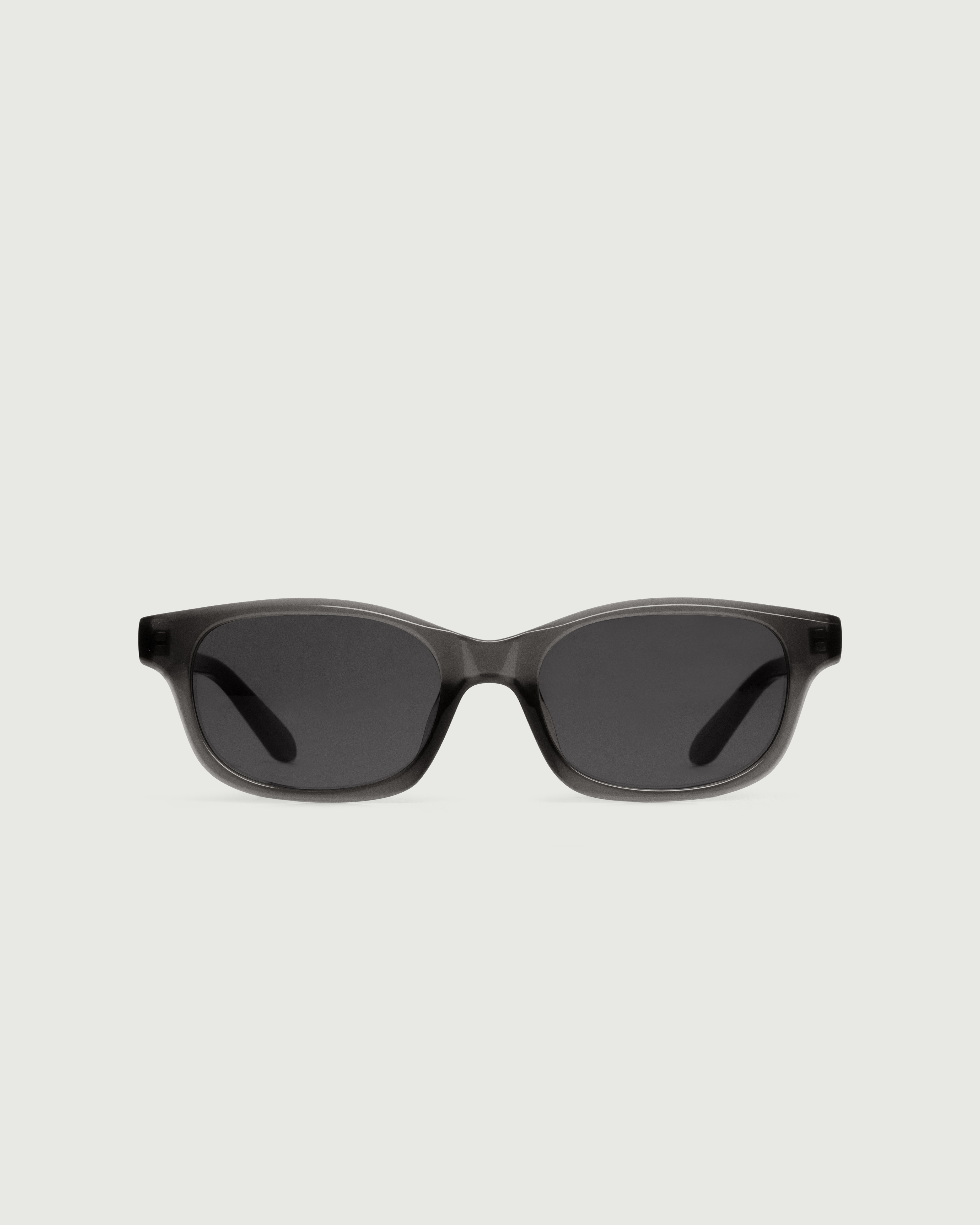 Heron ::Dane Wide Sunglasses rectangle black brown recycled polyester front