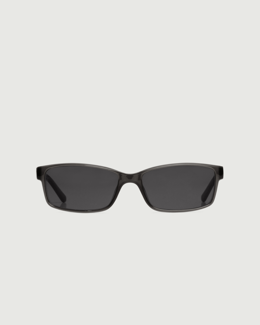 Gene Wide Sunglasses rectangle black recycled polyester front