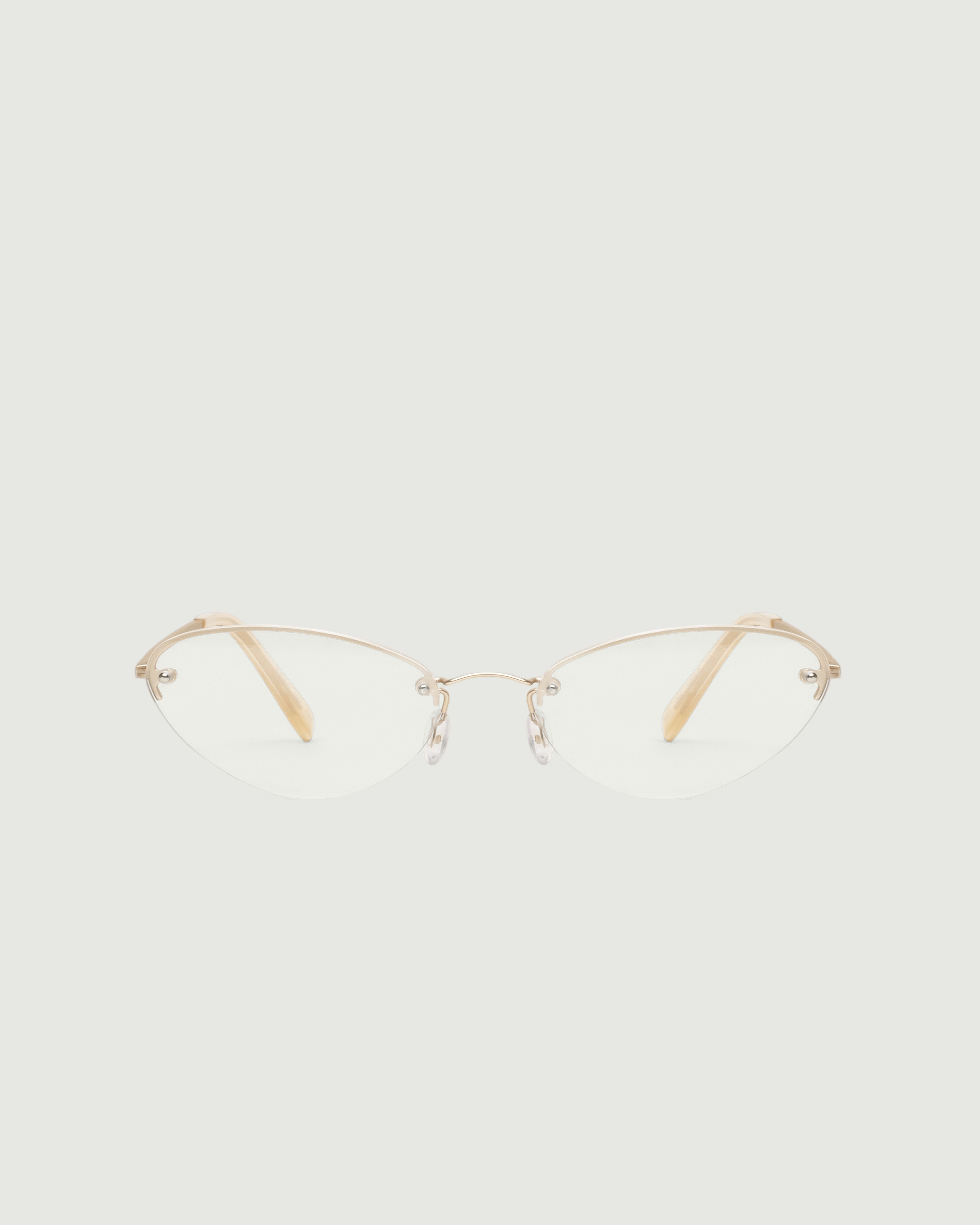 Tinsel::Holly Eyeglasses cateye Gold stainless steel front