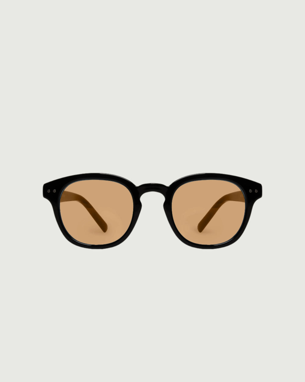 Ink Apricot::Hugh Sunglasses round Black recycled polyester front