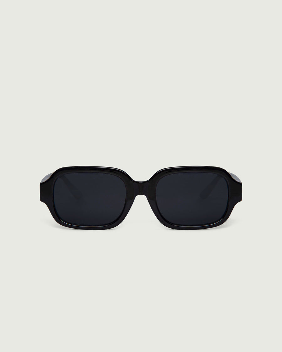 Bobbi Sunglasses square black recycled polyester front