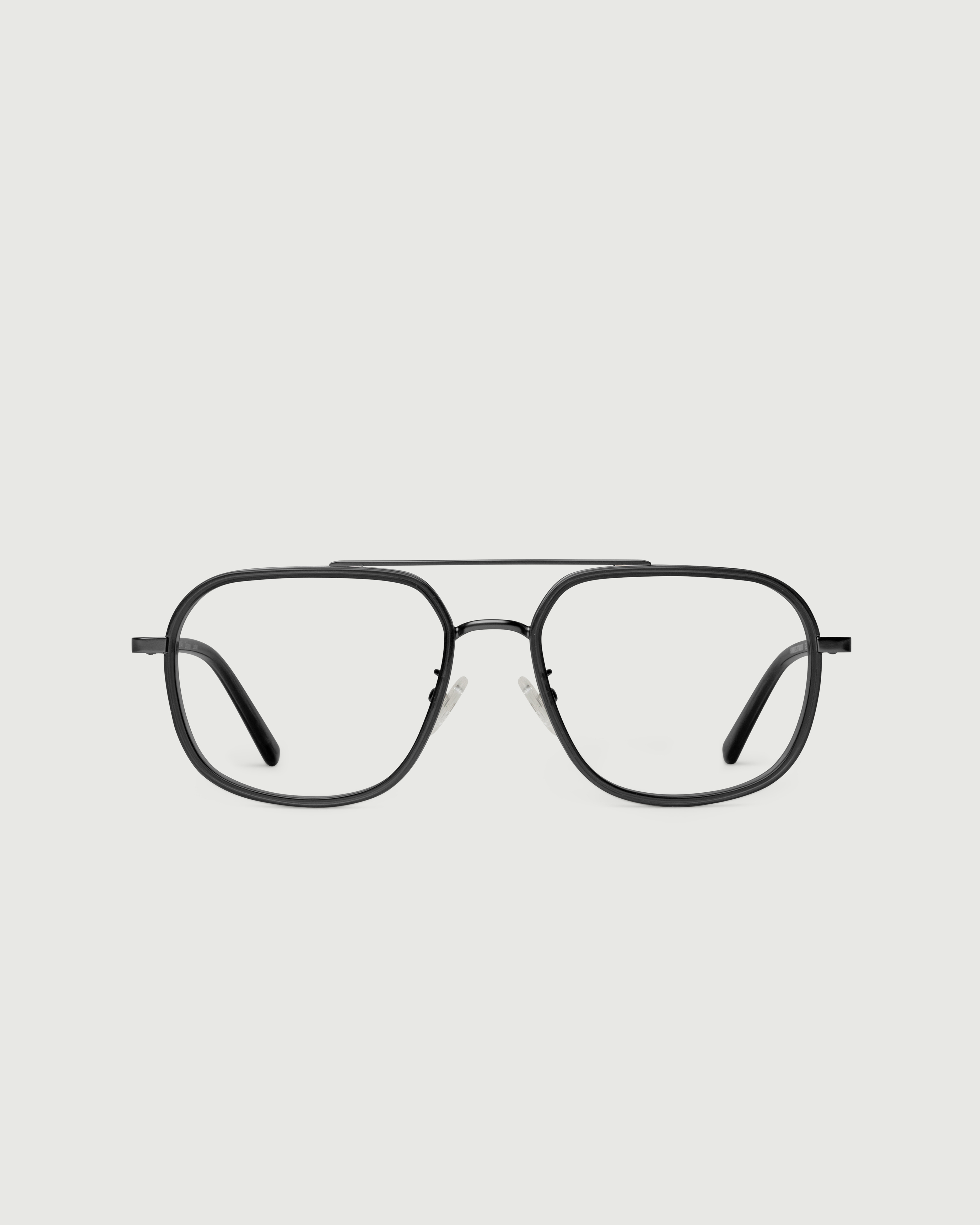 Ink::Octavio Eyeglasses pilot black metal front