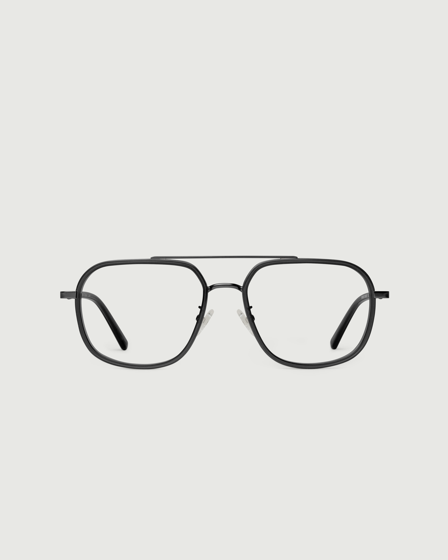 Octavio Eyeglasses pilot black metal front