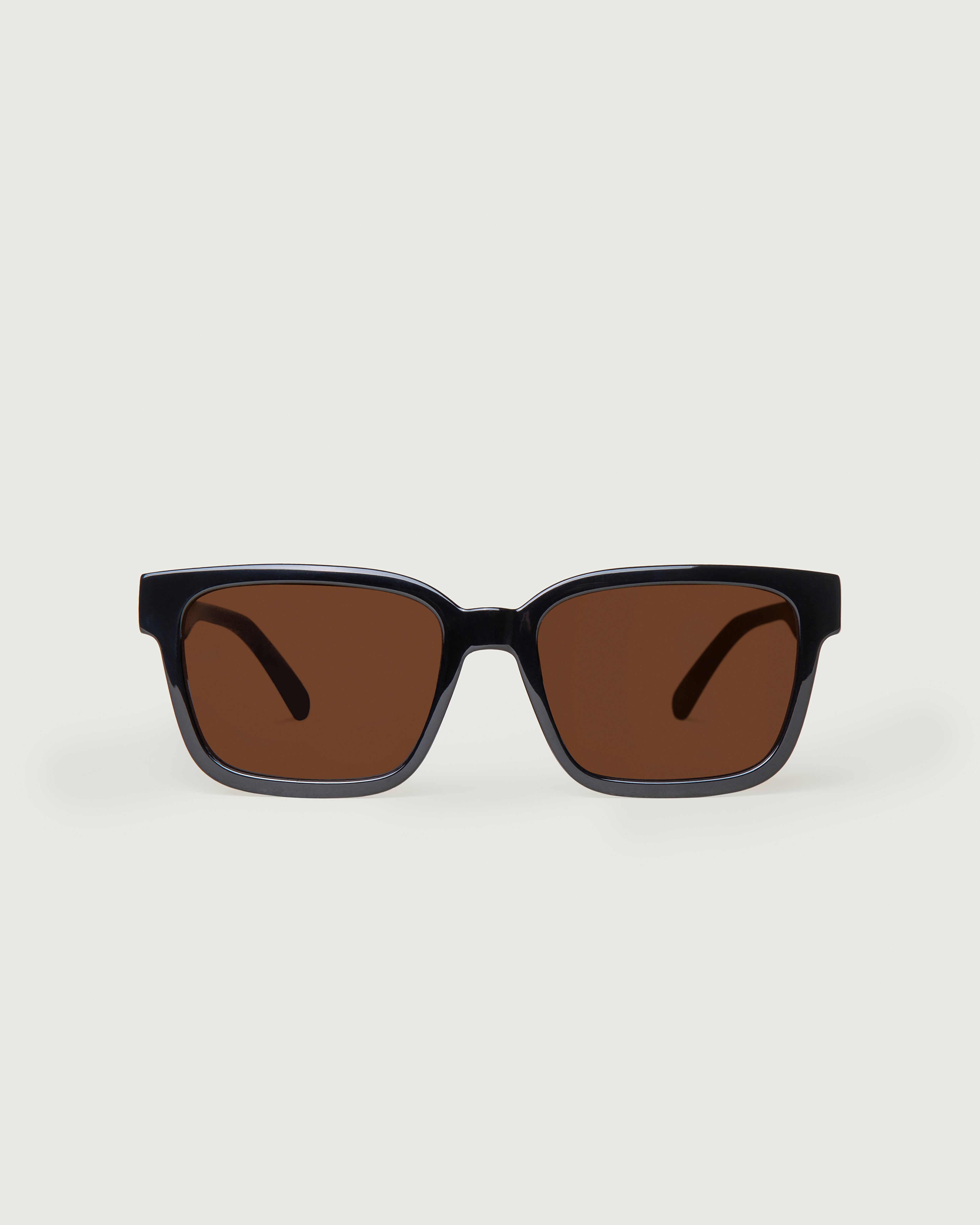 Ink Hickory::Triton Sunglasses square black recycled polyester front