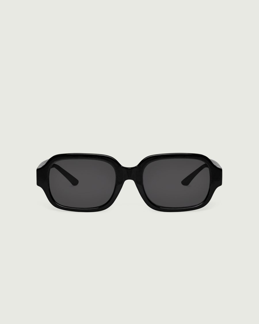 Bobbi Sunglasses rectangle black recycled polyester front