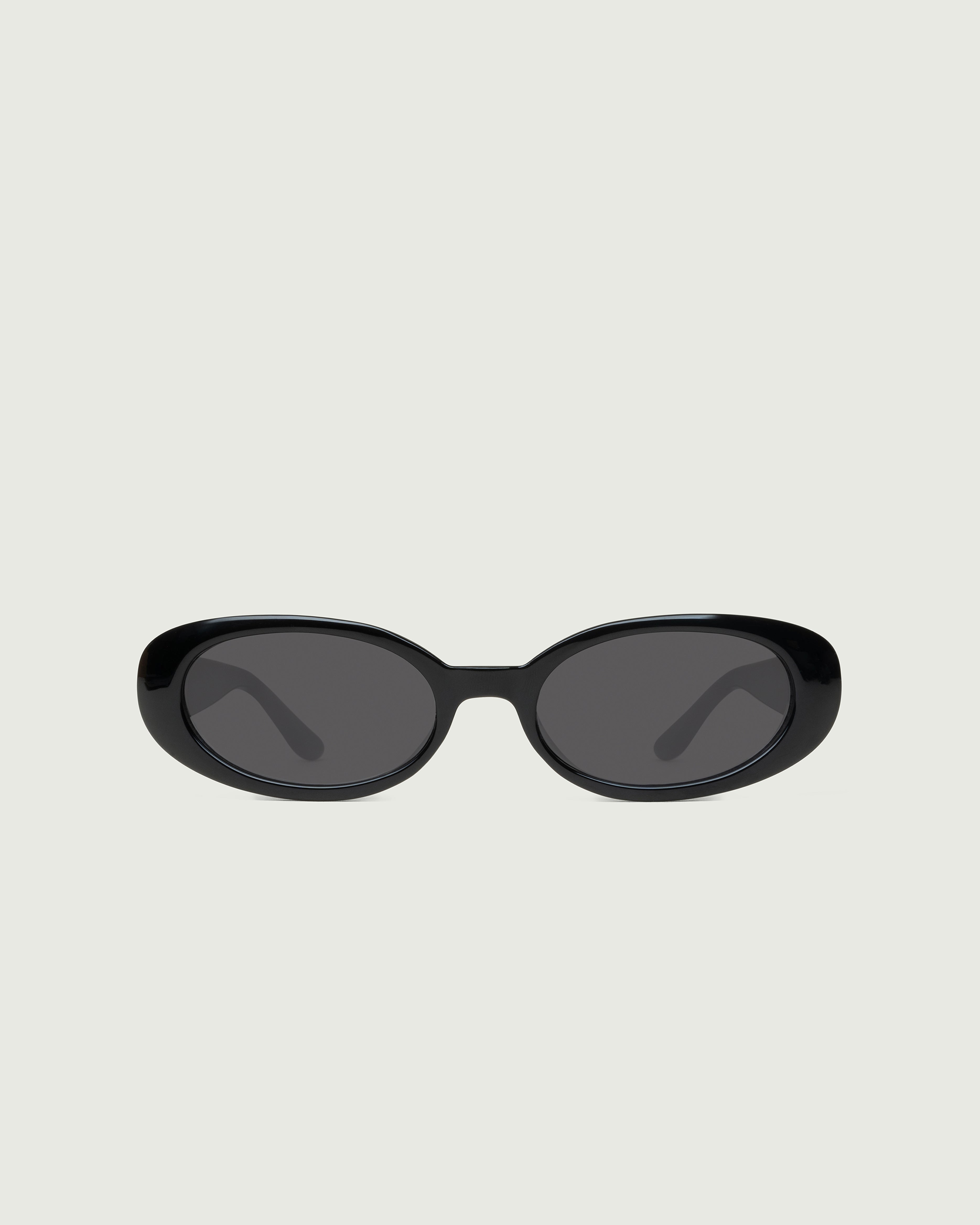 Ink ::Devon Sunglasses round black recycled polyester front