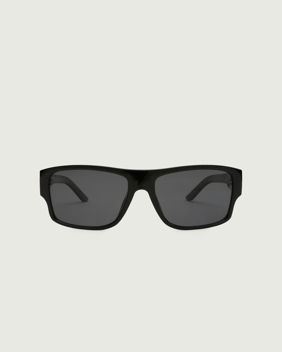 Nolan Sunglasses square black recycled polyester front