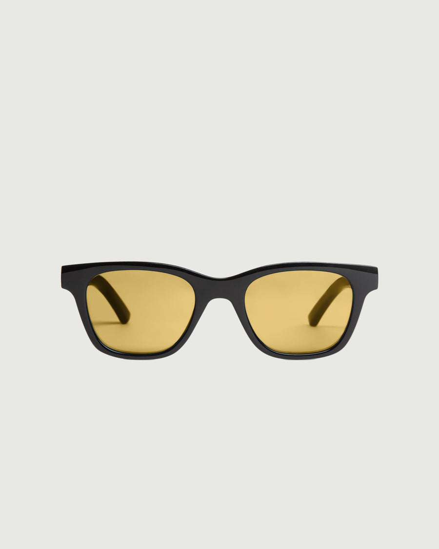 Theo Sunglasses square Black recycled polyester front