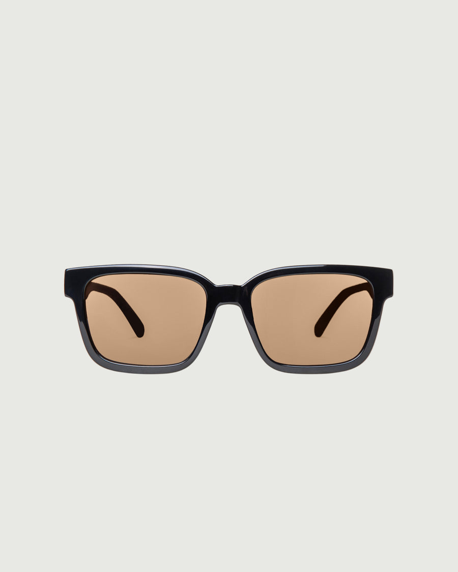 Triton Sunglasses square Black recycled polyester front