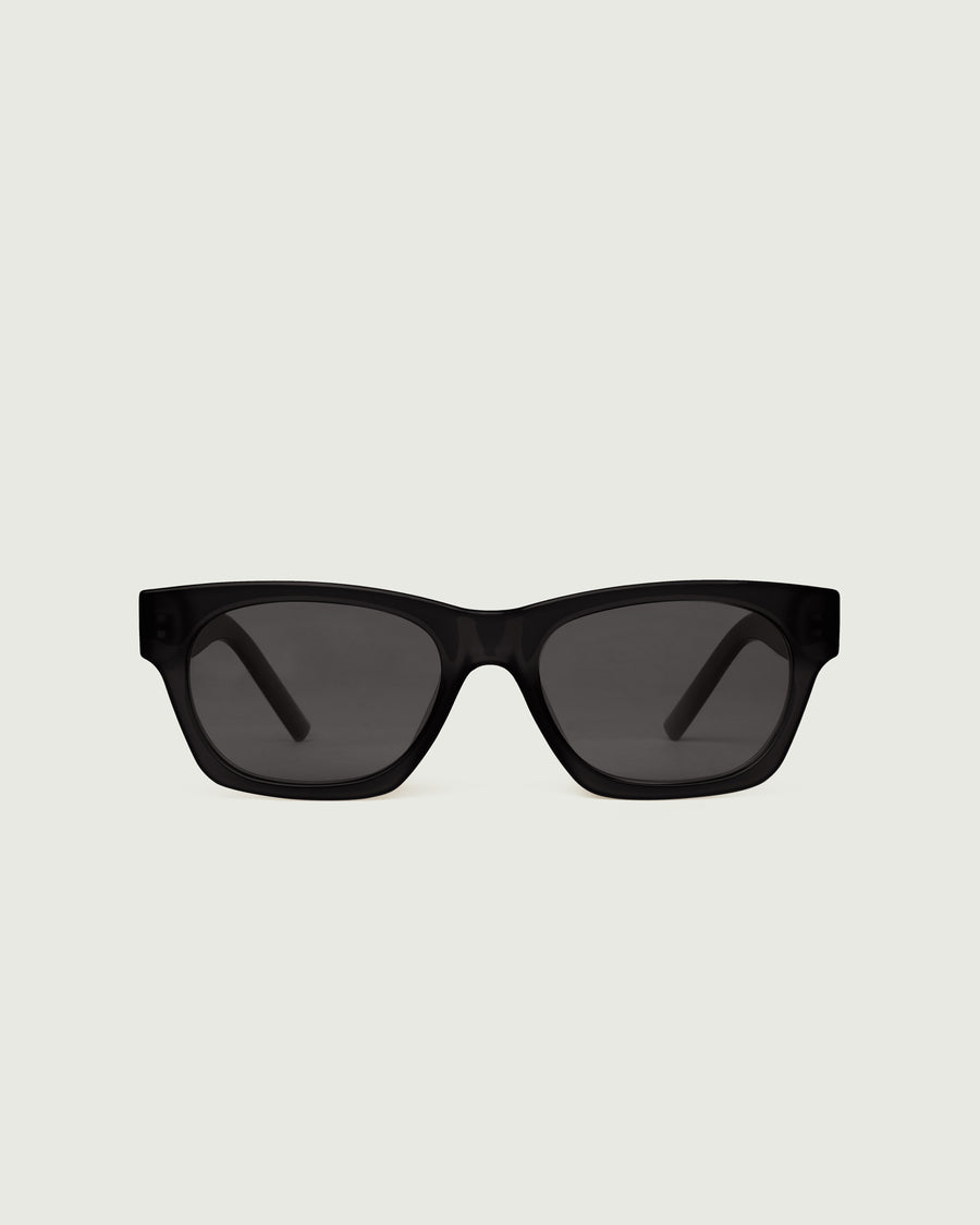 Wolf Sunglasses square Black recycled polyester front