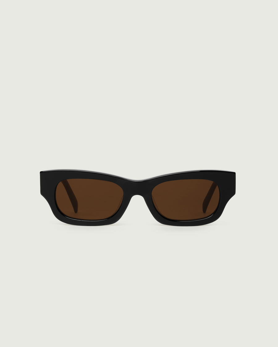 Jax Sunglasses rectangle black recycled polyester front