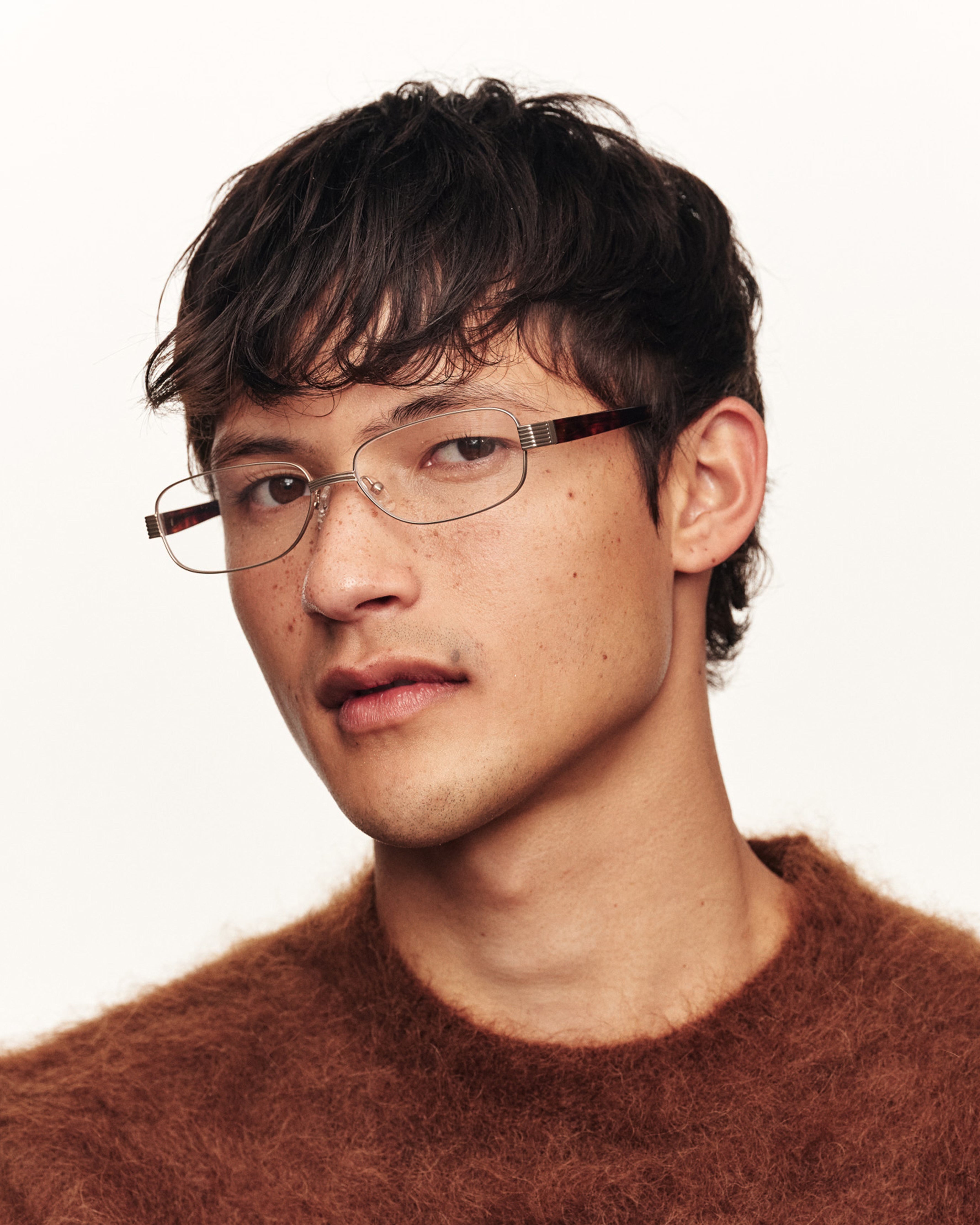 men Andy Eyeglasses rectangle gold metal