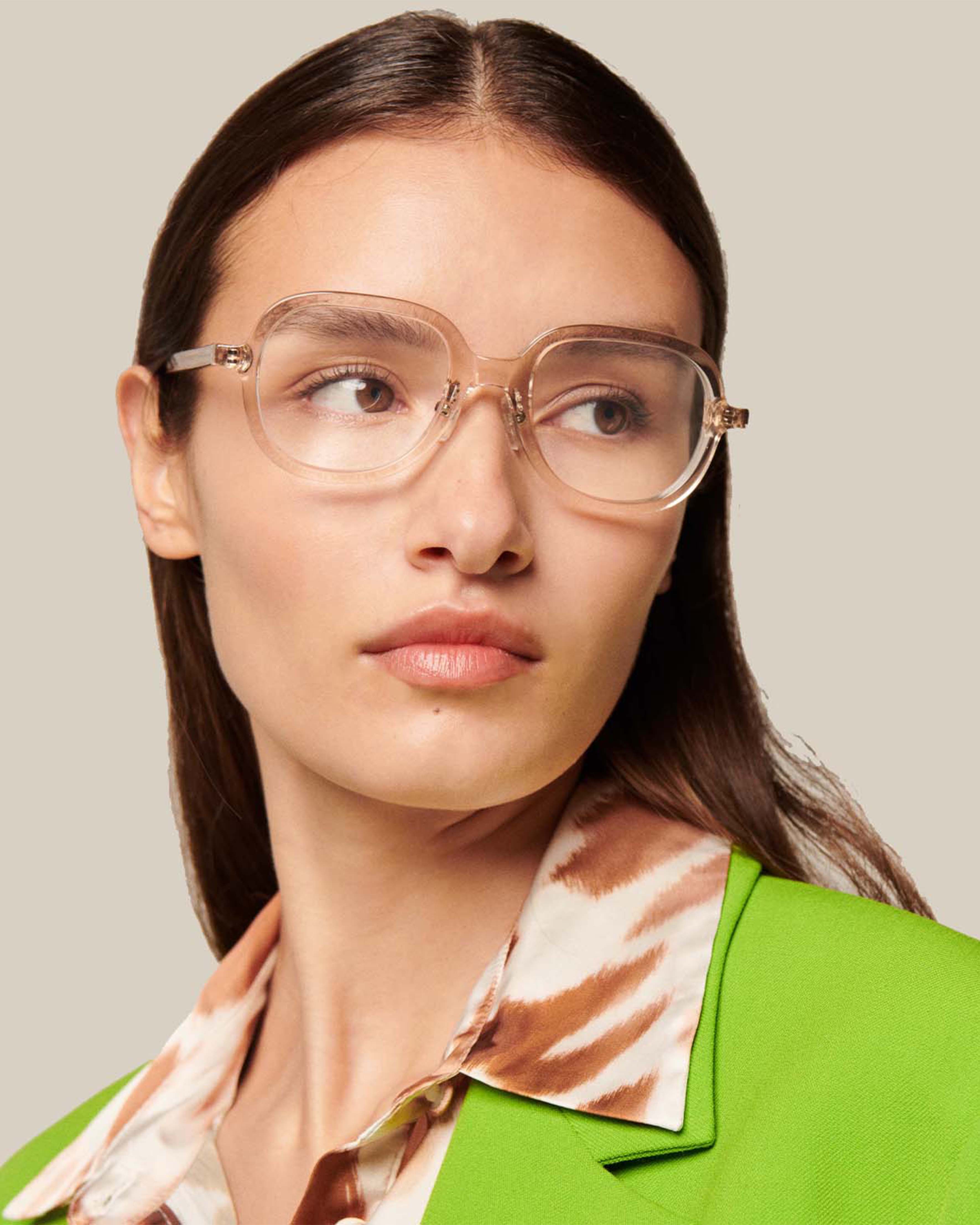 women Apollo Eyeglasses round nude bioacetate