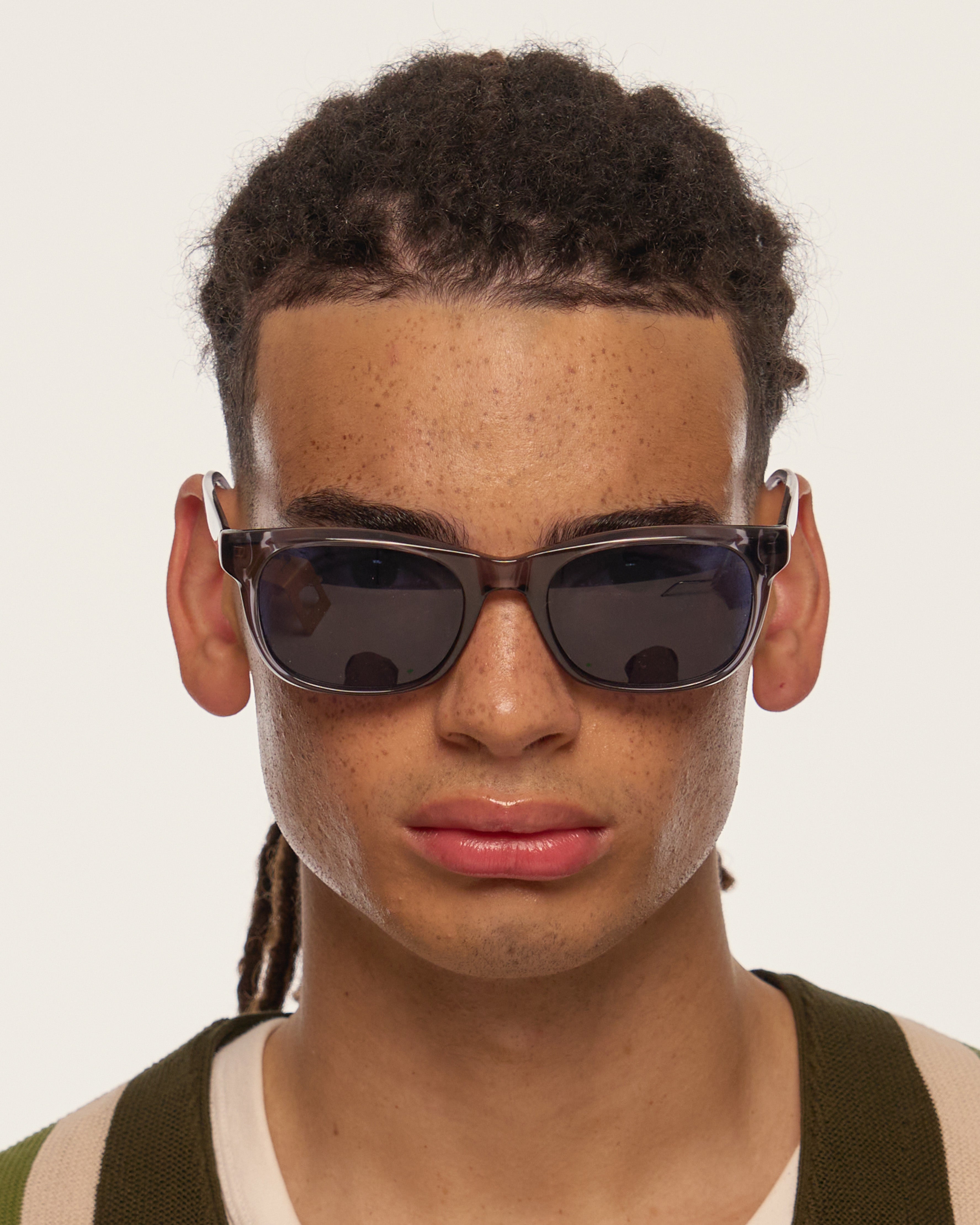 men Ariel Sunglasses rectangle blue recycled polyester