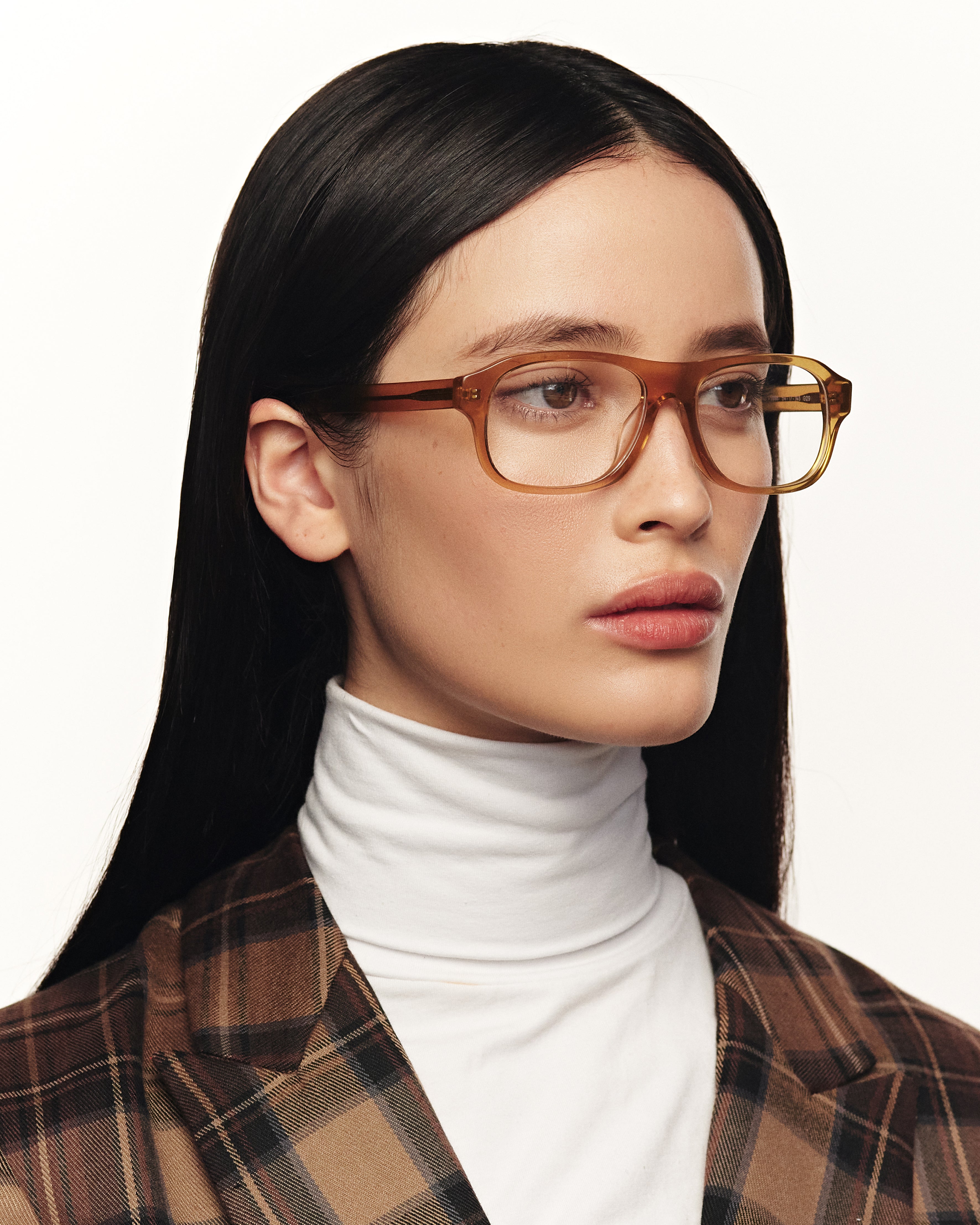 women Briggs  Eyeglasses square yellow acetate