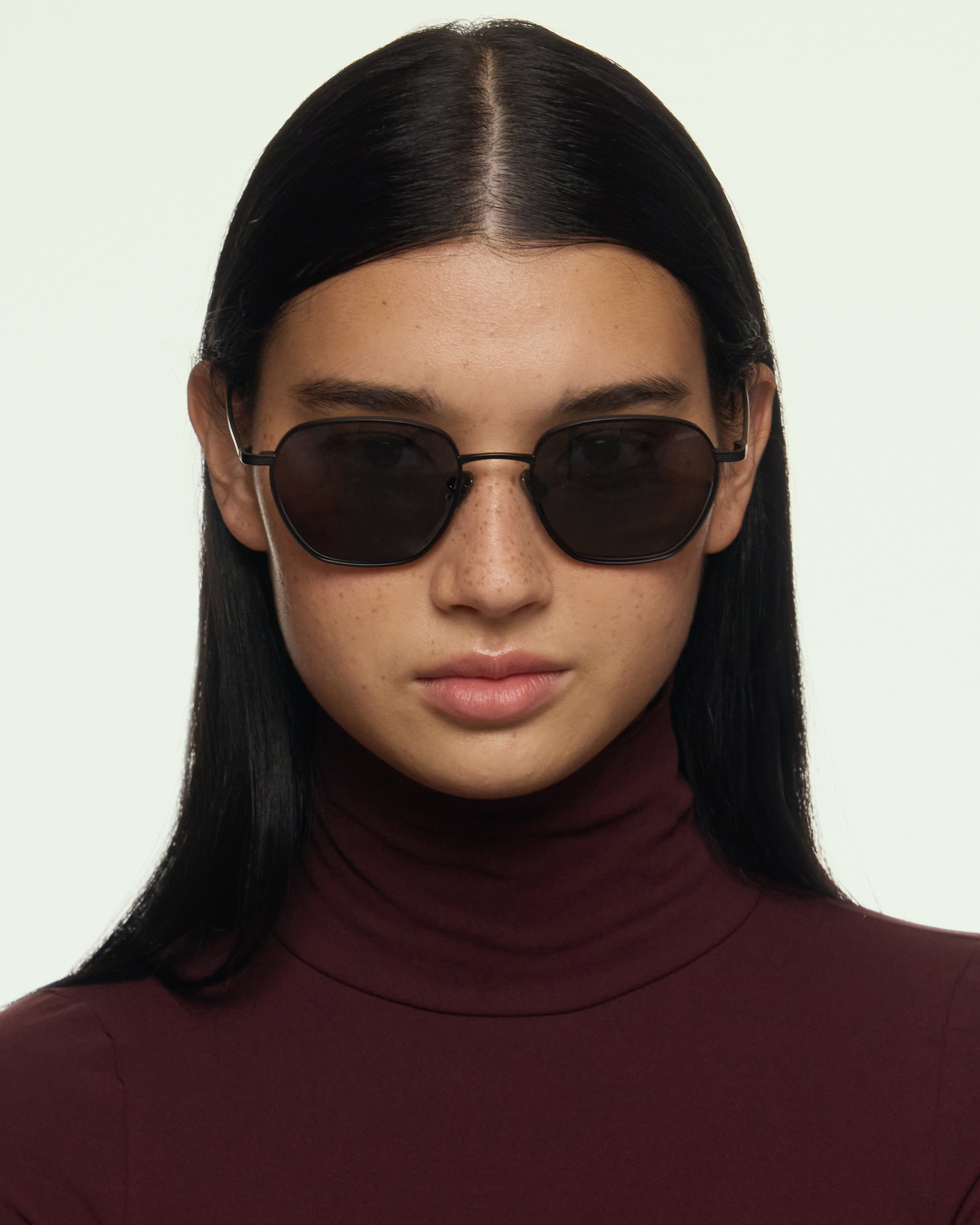 women Cameron Sunglasses square Black metal