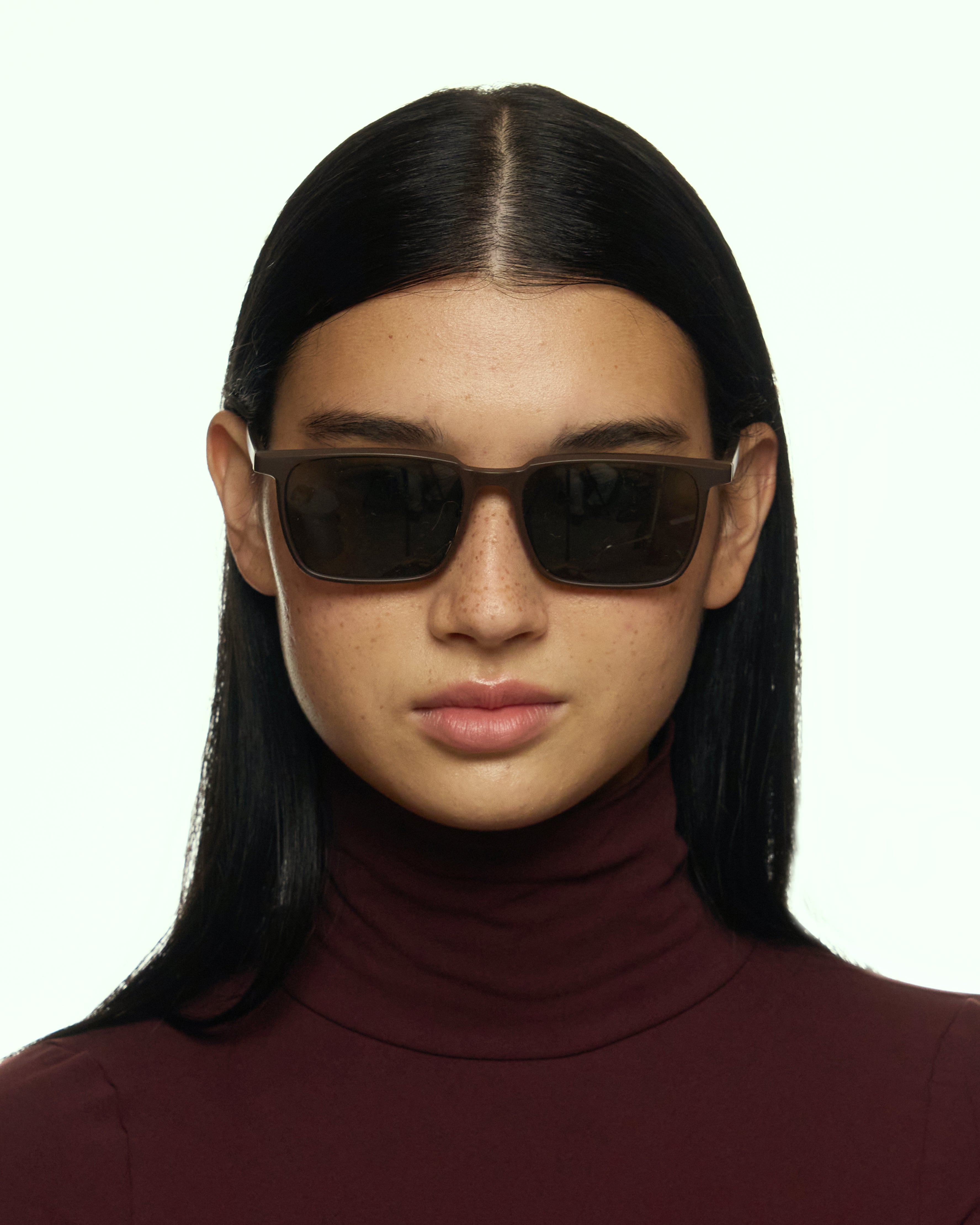 women Chuck Sunglasses square Brown recycled polyester