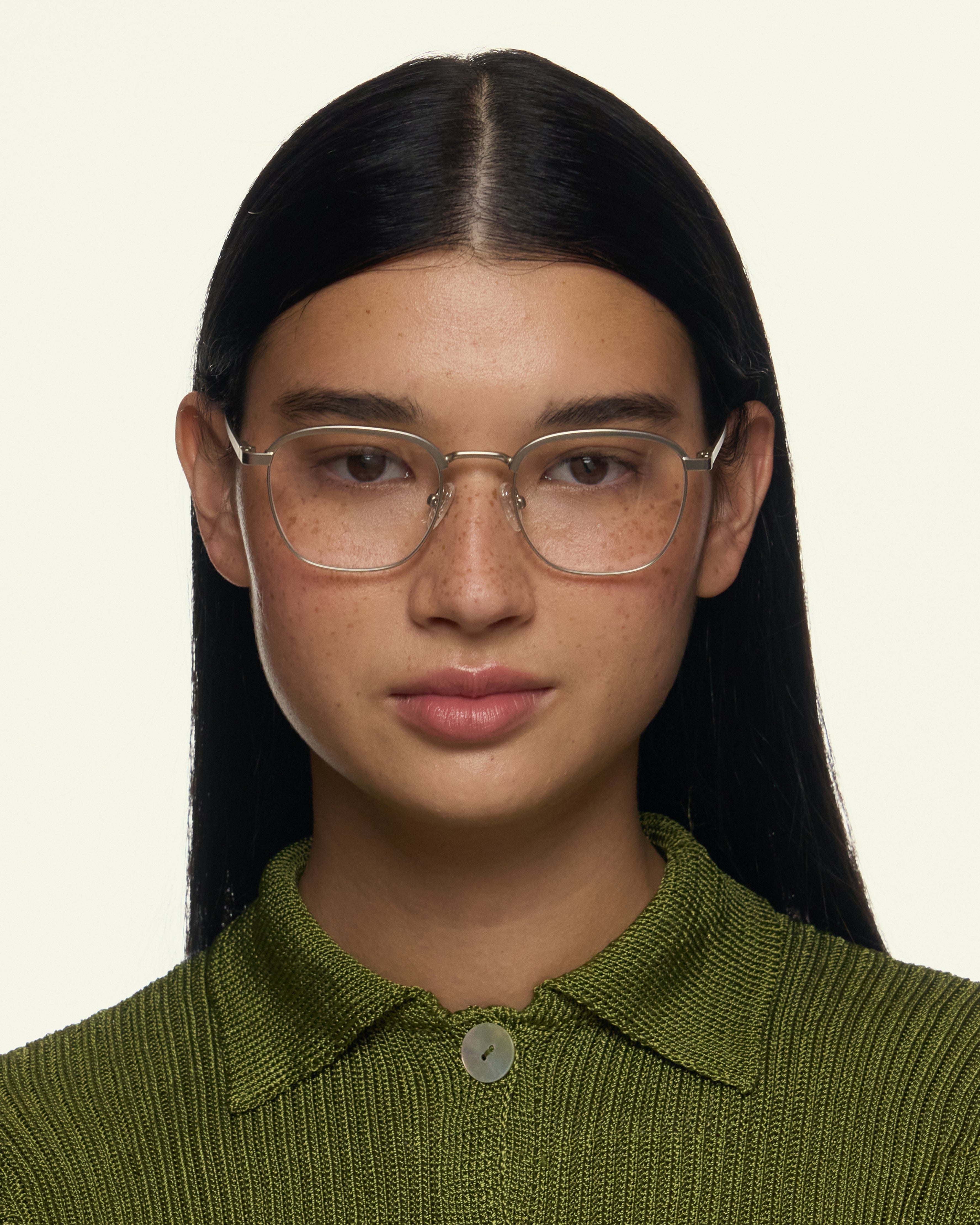 women Clyde Eyeglasses square gray metal