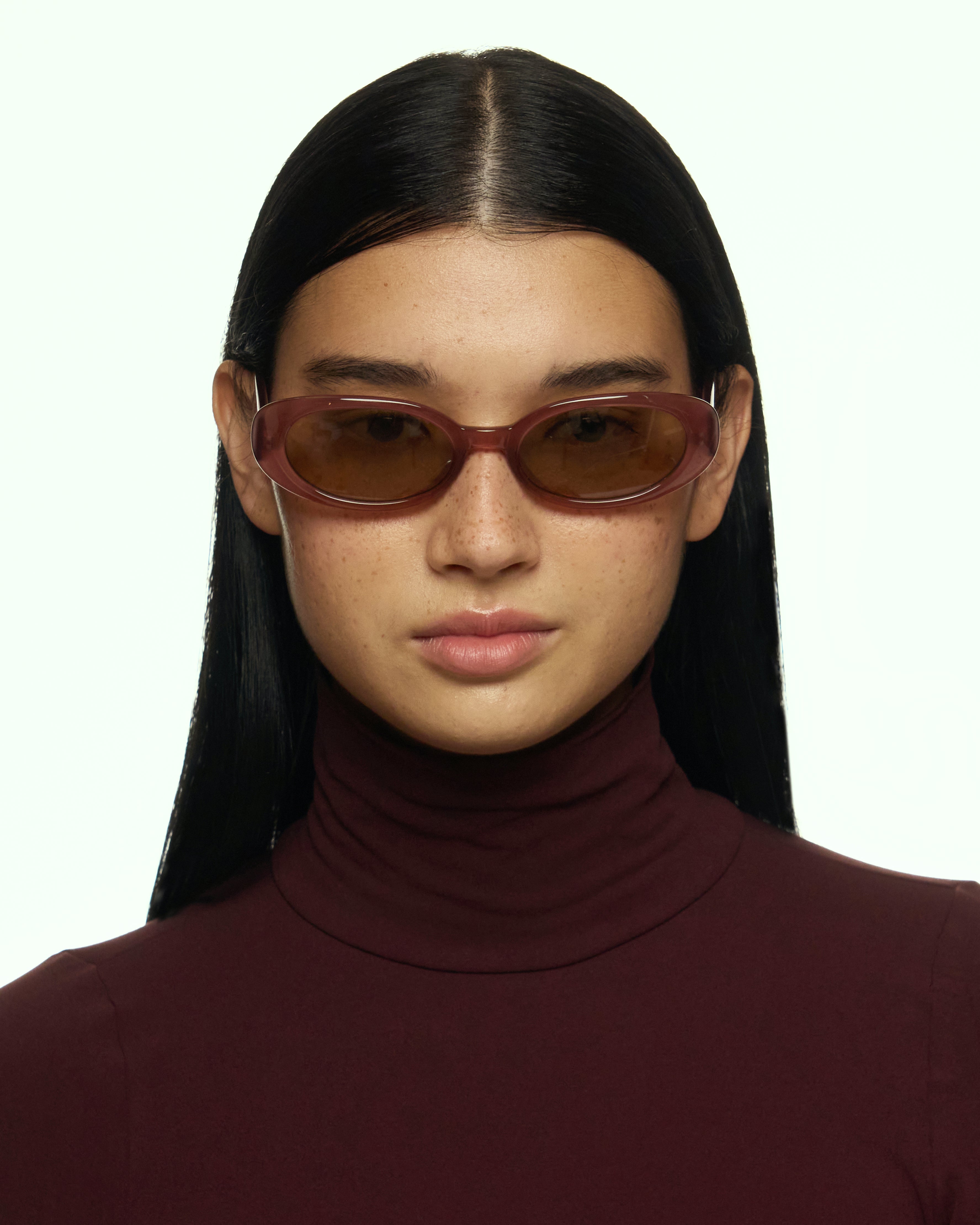 women Devon Sunglasses oval Pink recycled polyester