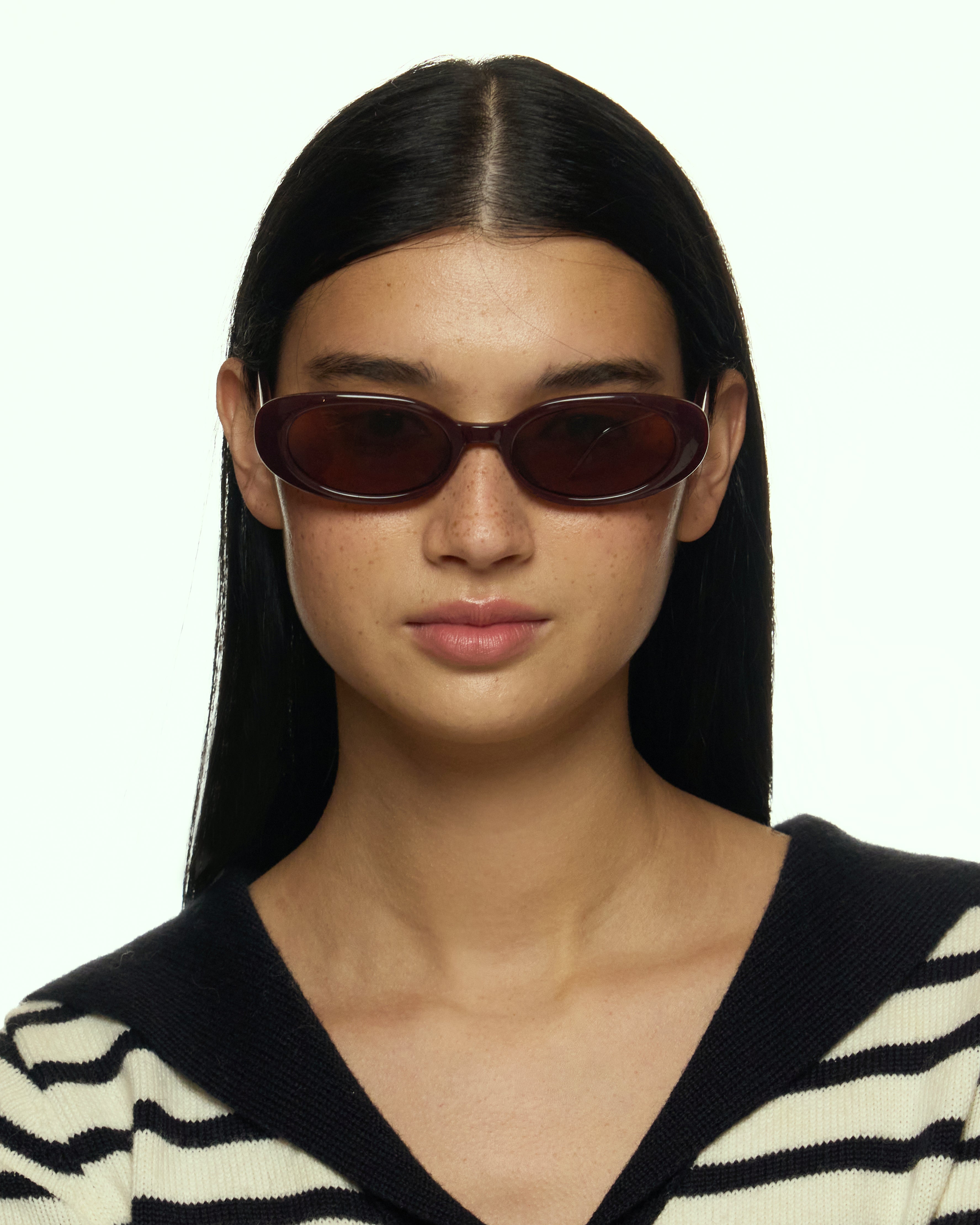 women Devon Sunglasses oval Red recycled polyester