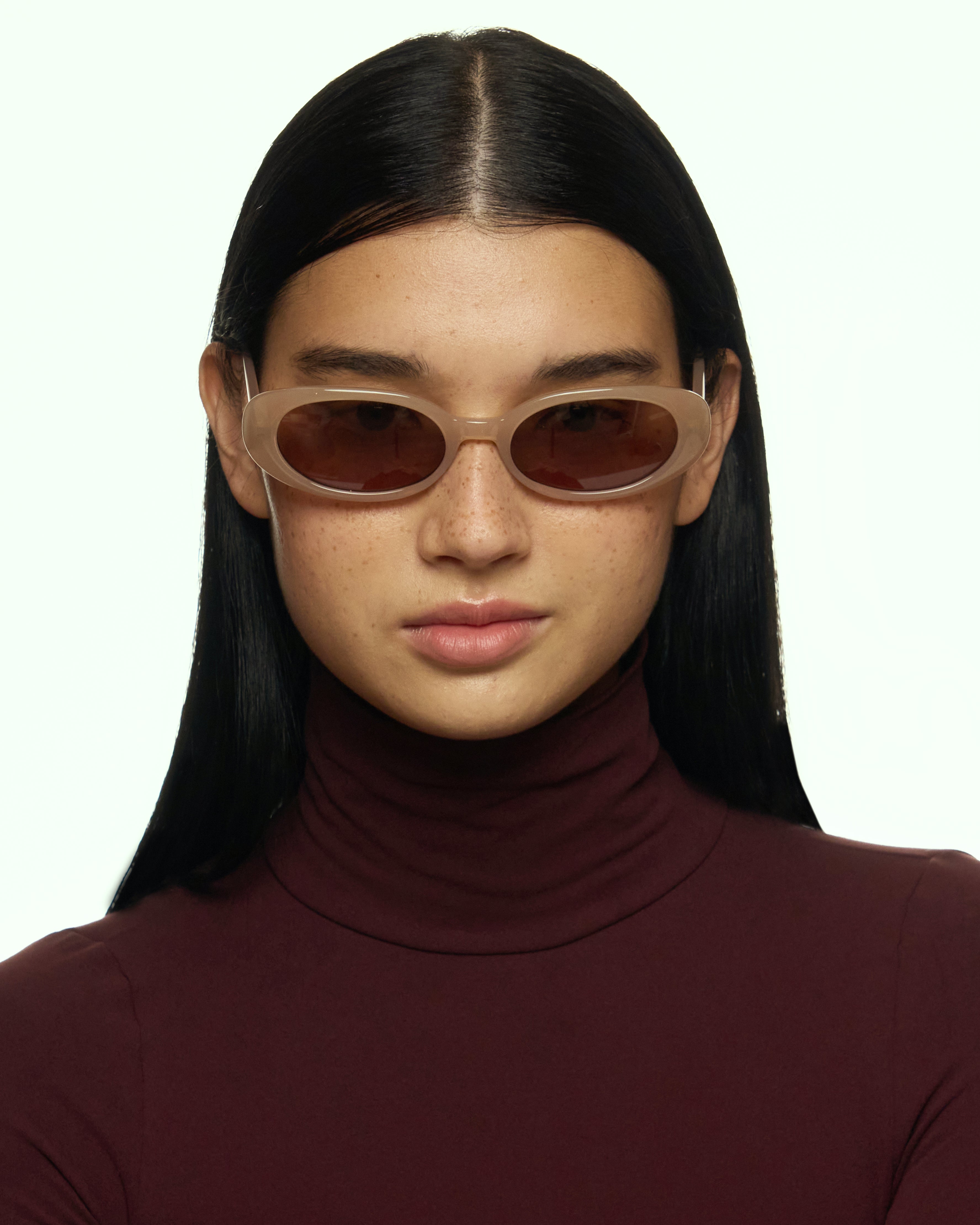 women Devon Sunglasses oval Nude recycled polyester