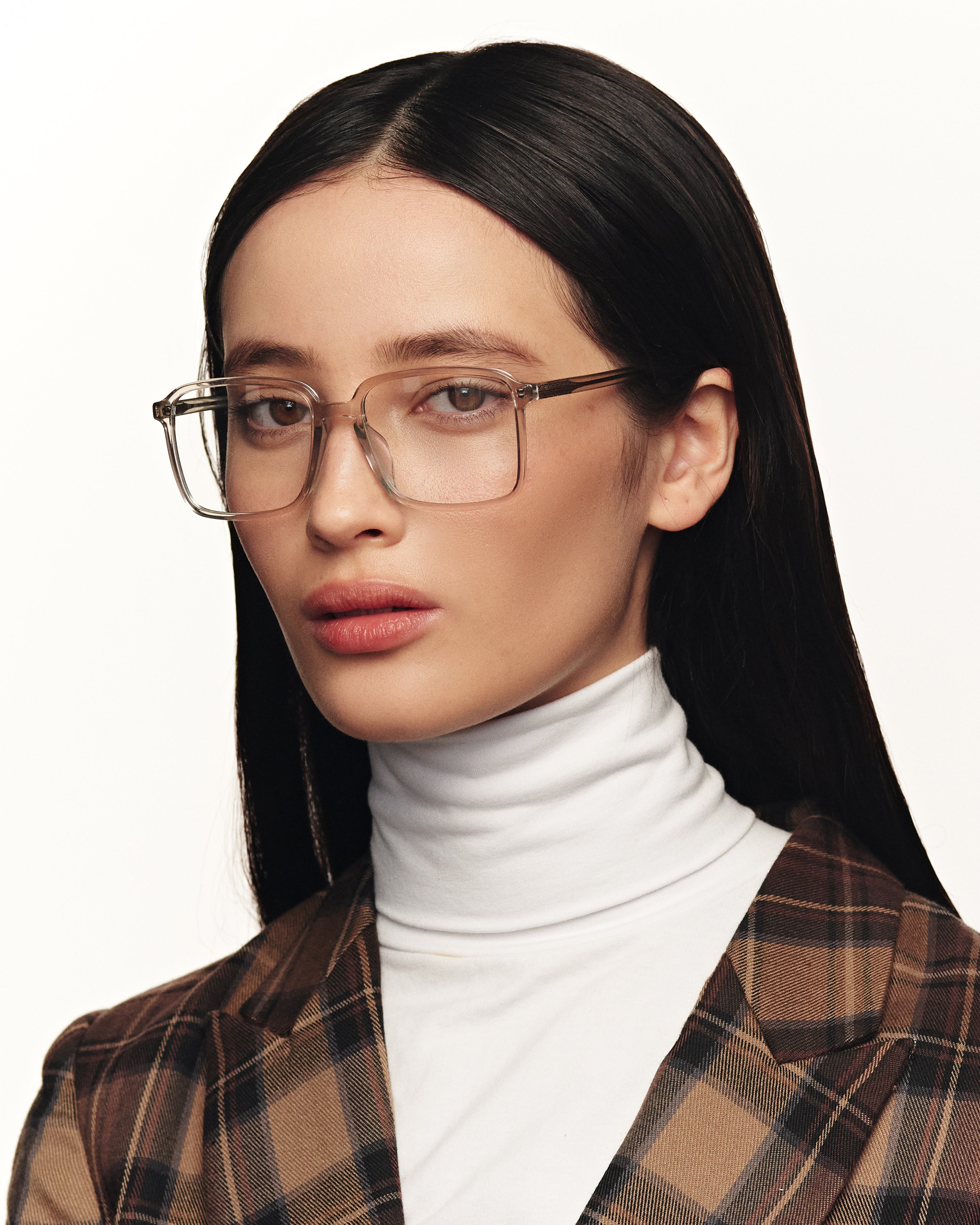 women Dex Eyeglasses square two toned acetate