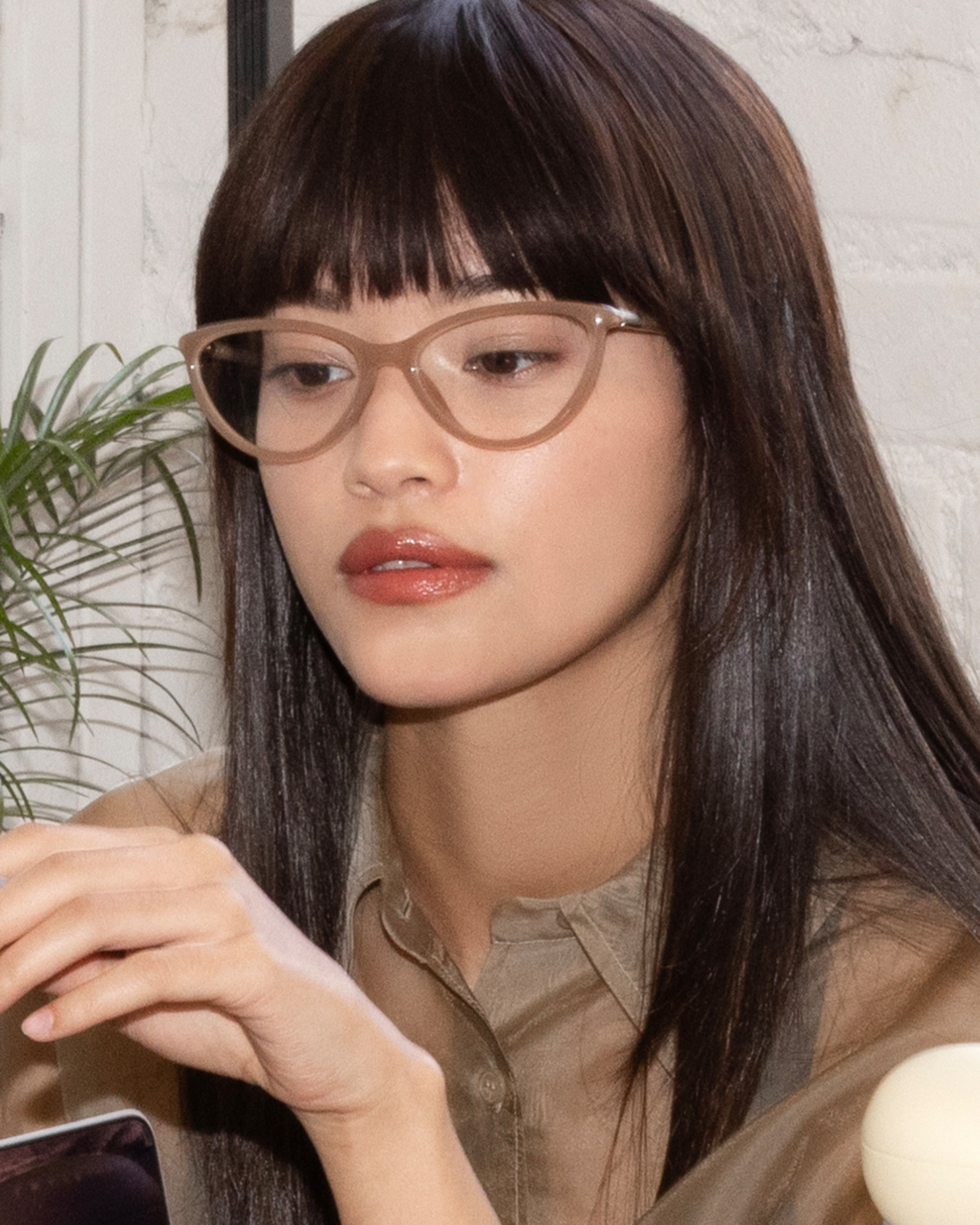 women Fran Eyeglasses cateye nude recycled polyester