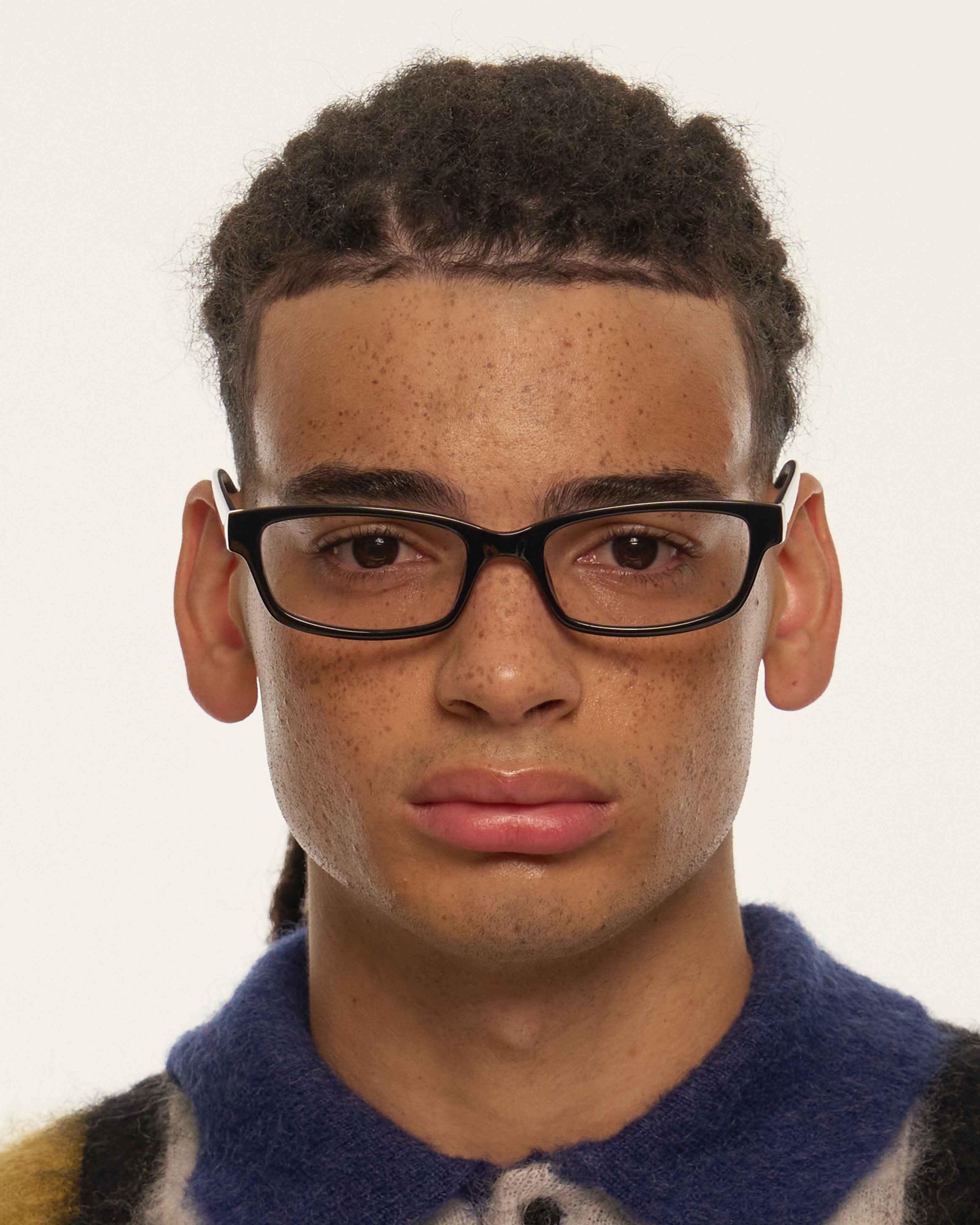 women Han Eyeglasses square black recycled polyester