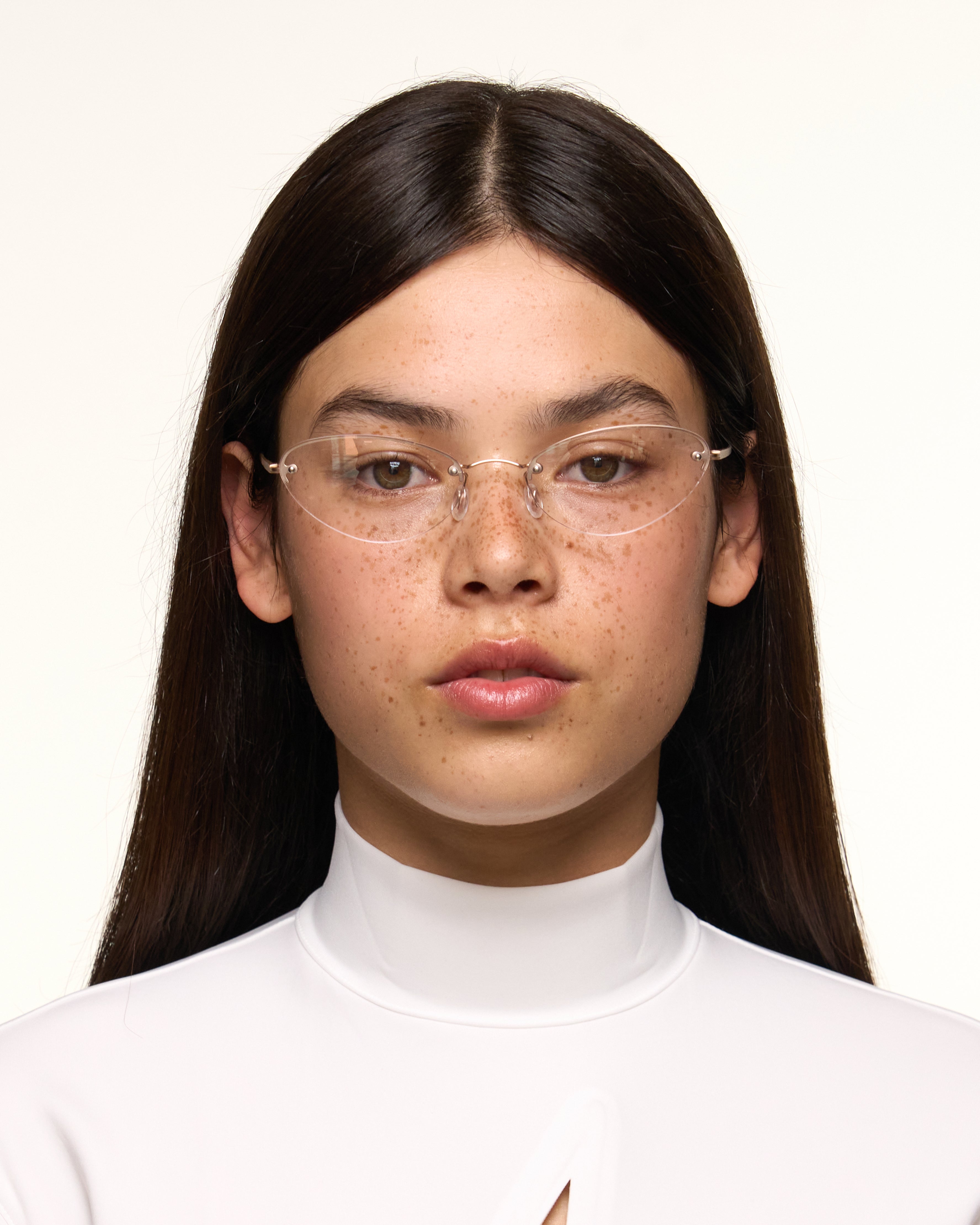 women Holly Eyeglasses cateye Gold stainless steel