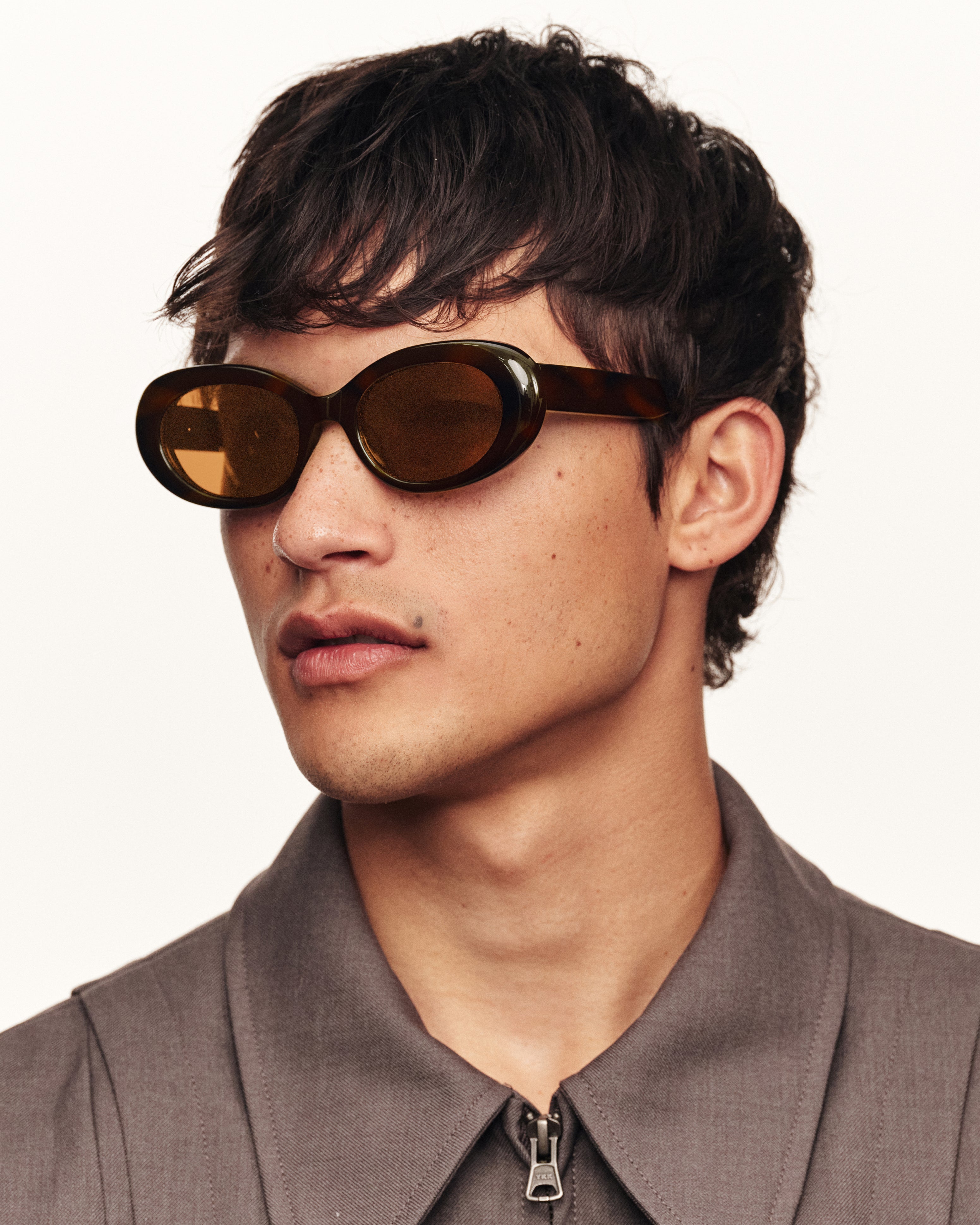 men Iris Sunglasses round tort acetate