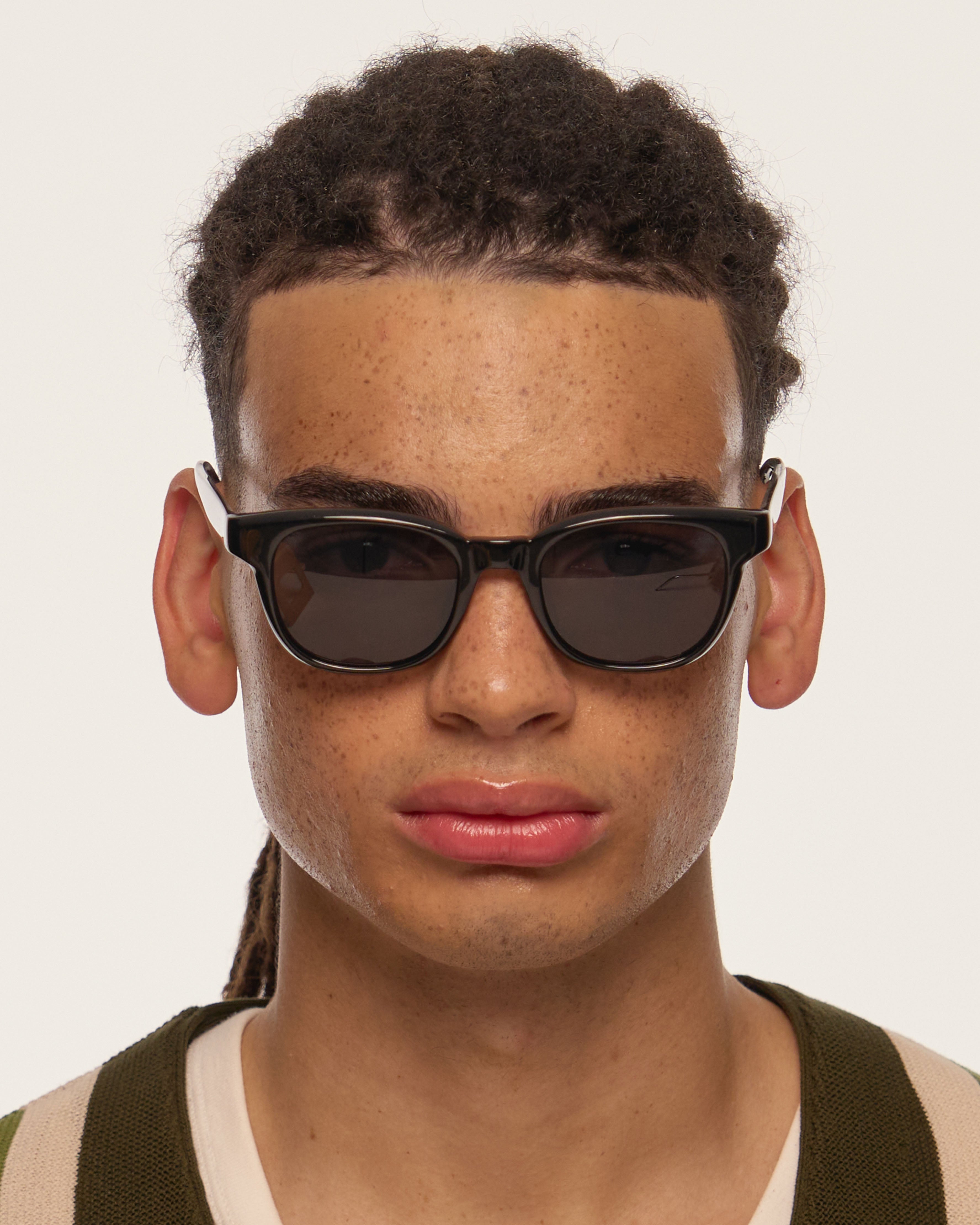 men Romeo Sunglasses square black recycled polyester