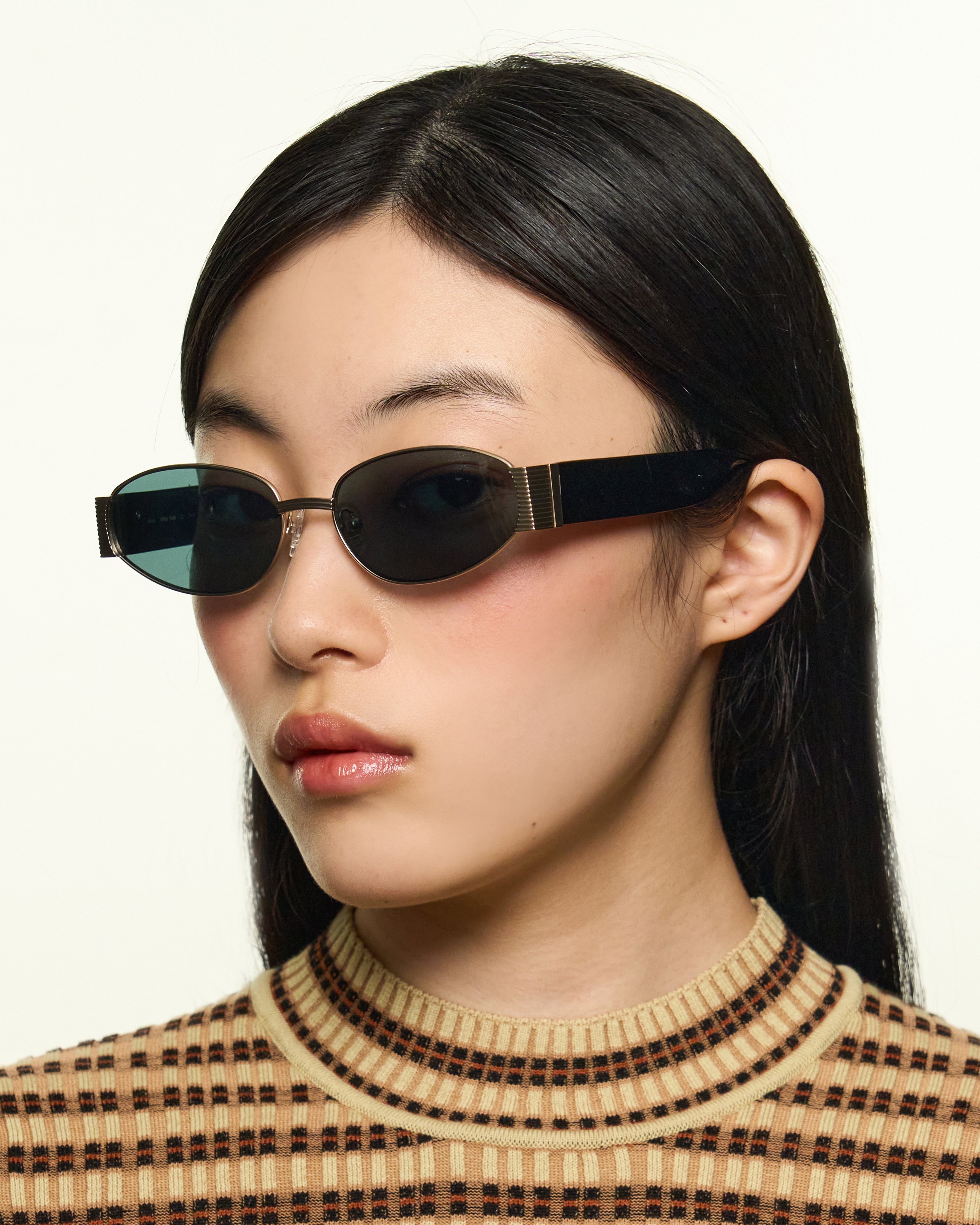 women Moya Sunglasses oval Gold metal